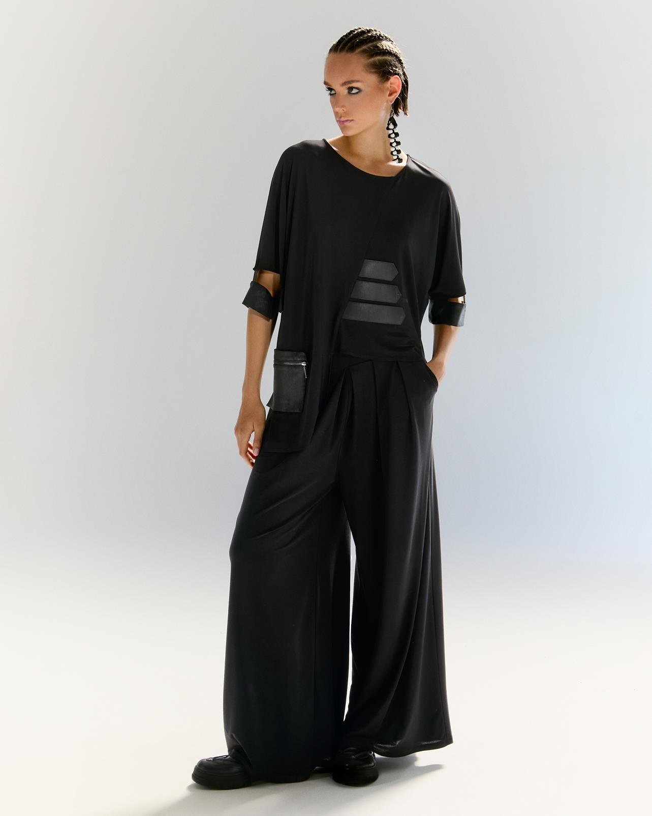 OLLY SİYAH RAHAT PANTOLON