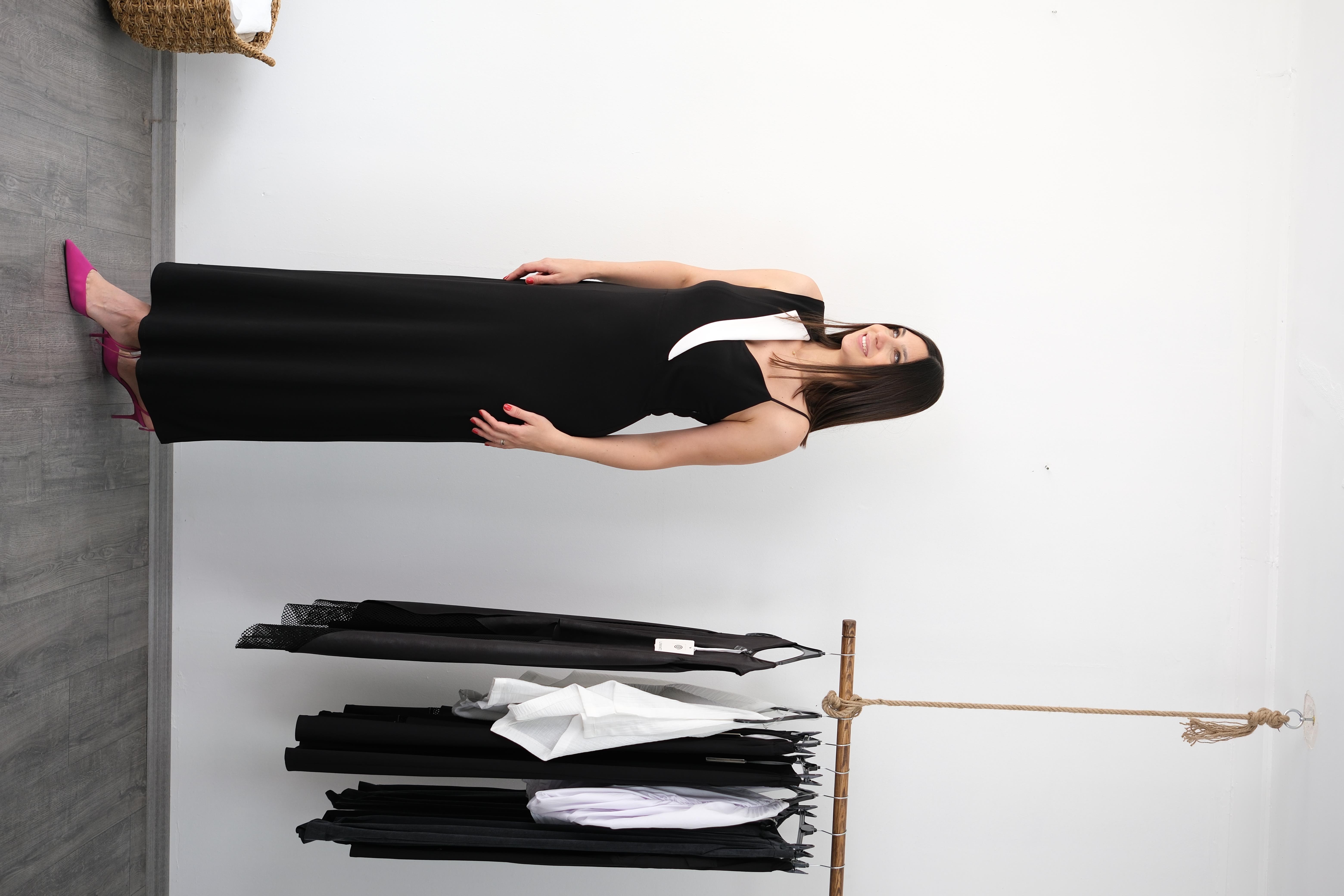 OPA SİYAH TASARIM ELBİSE