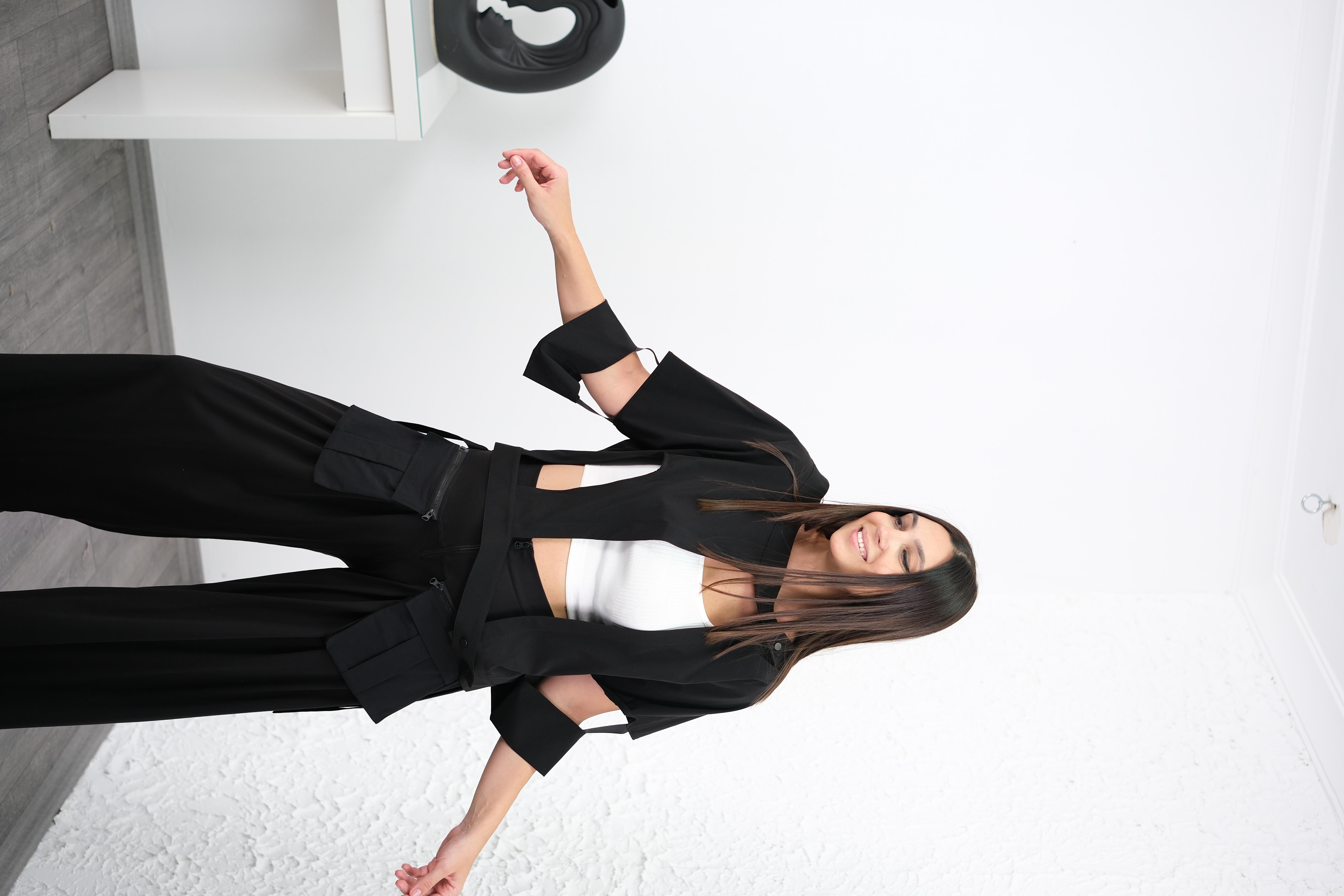 ORCHİD SİYAH TASARIM BLUZ