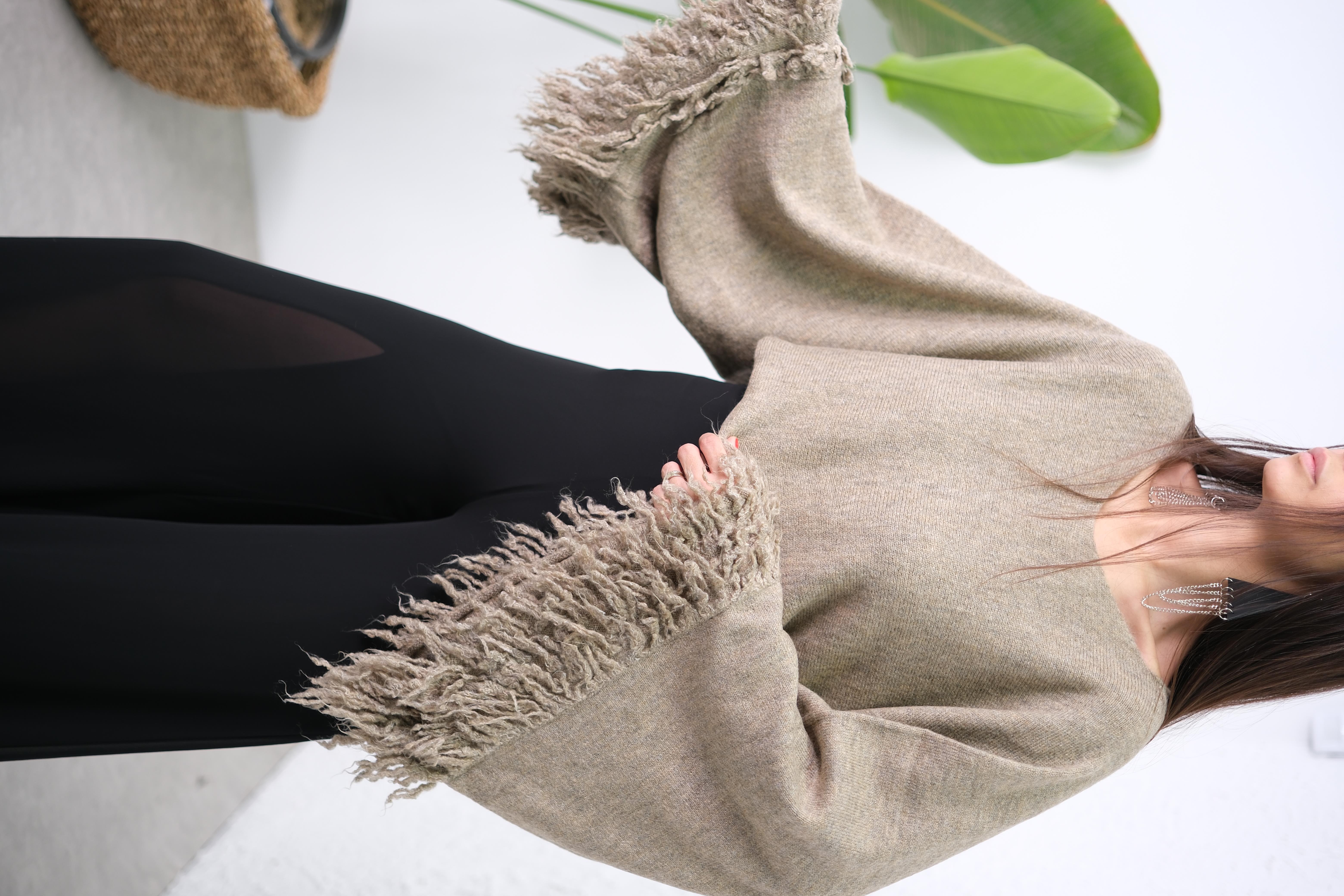 ORTA KOL DETAYLI VİZON BLUZ