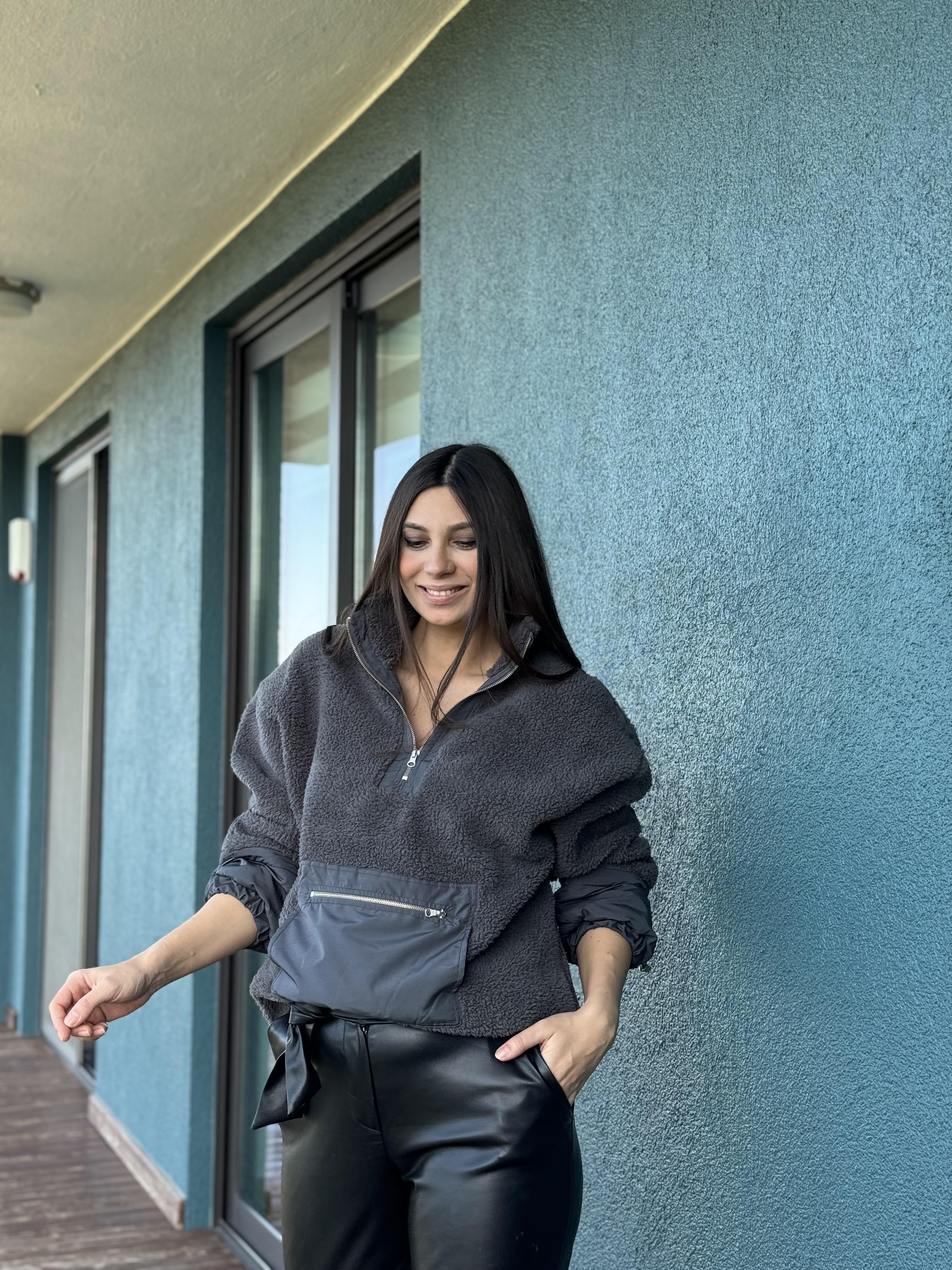 PAGOS YUMOŞ TEDDY ANTRASİT SWEAT