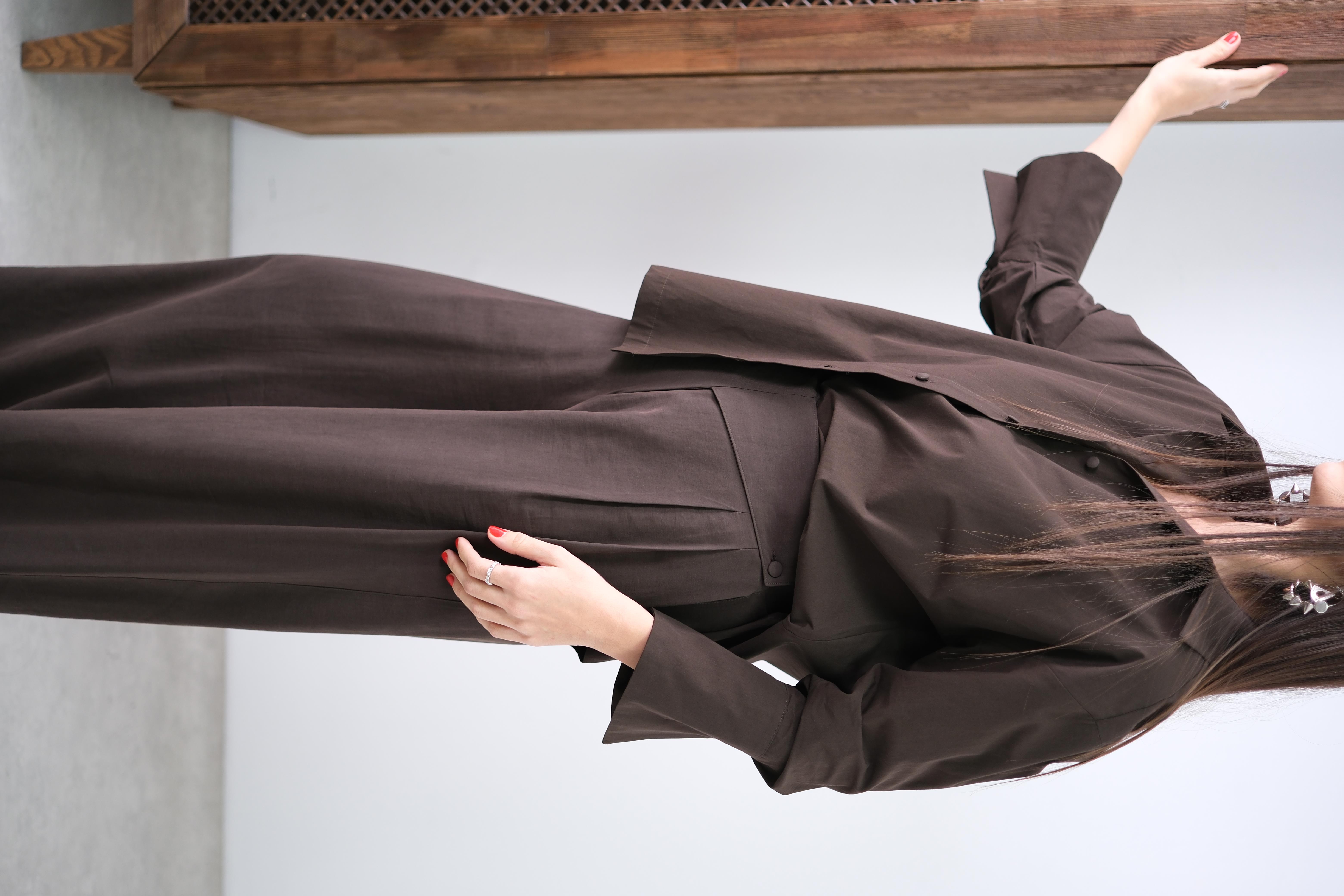 PARİZ KAHVE POPLİN GÖMLEK