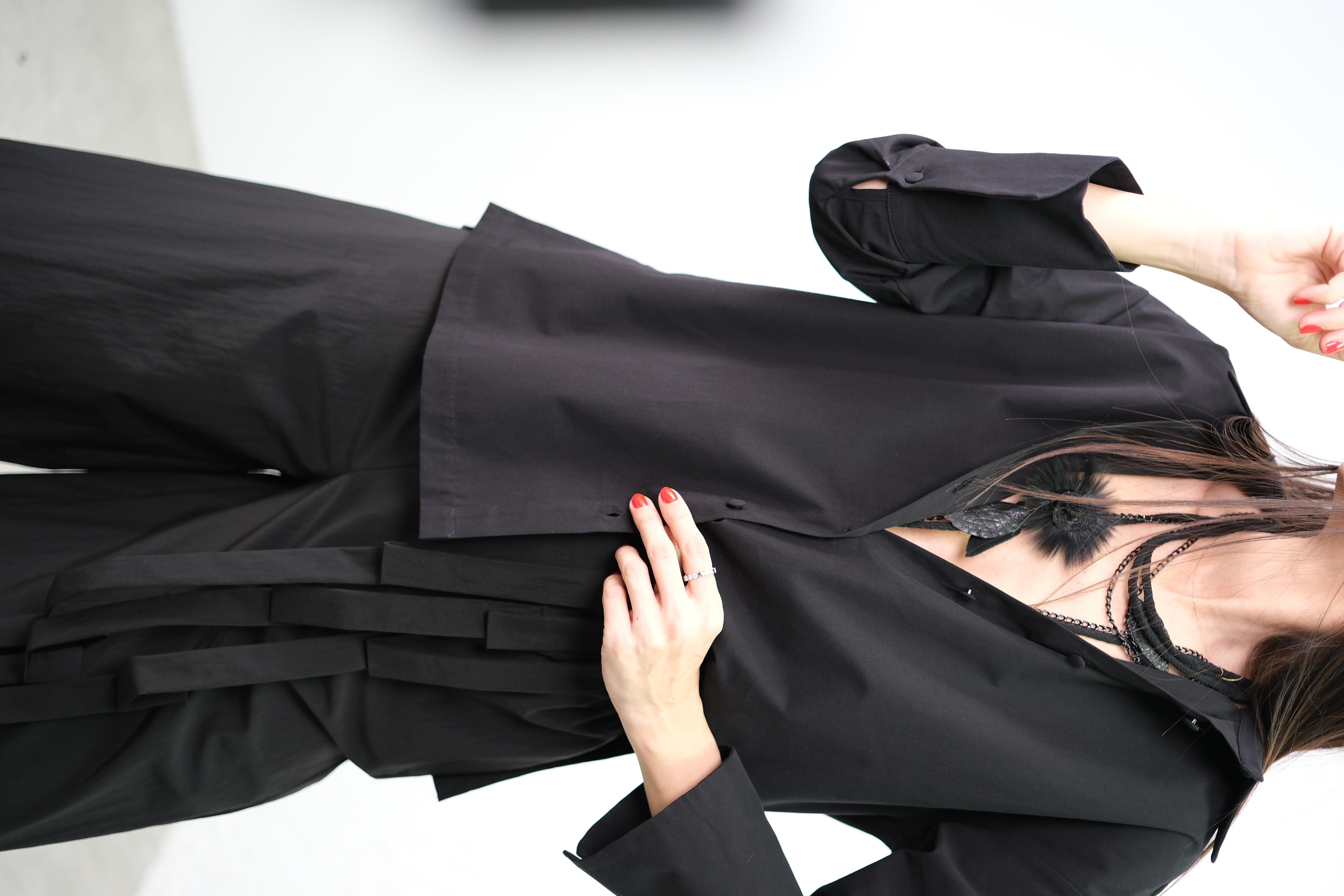 PARİZ SİYAH POPLİN GÖMLEK