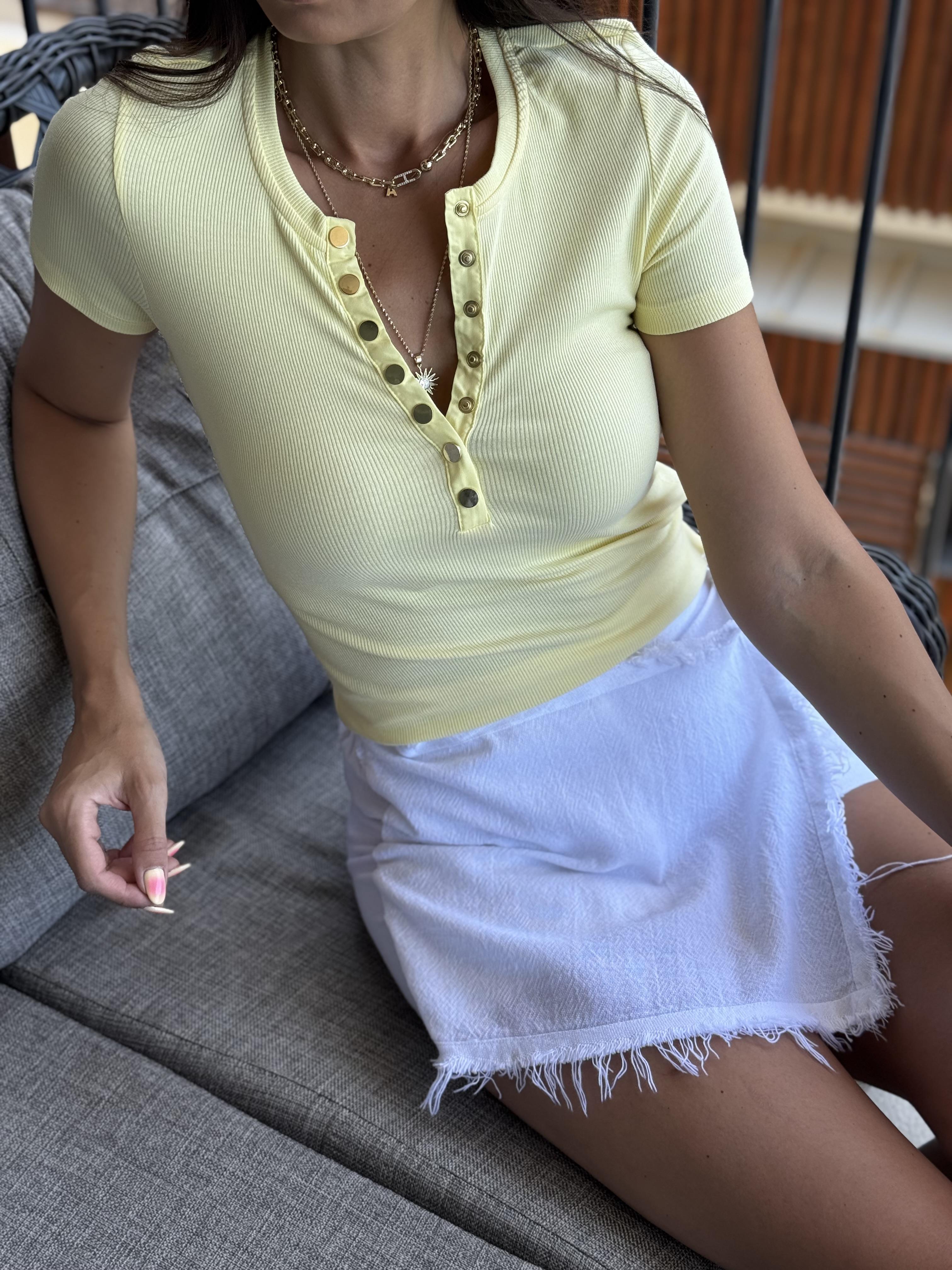 PERA ÇITÇITLI SARI BLUZ