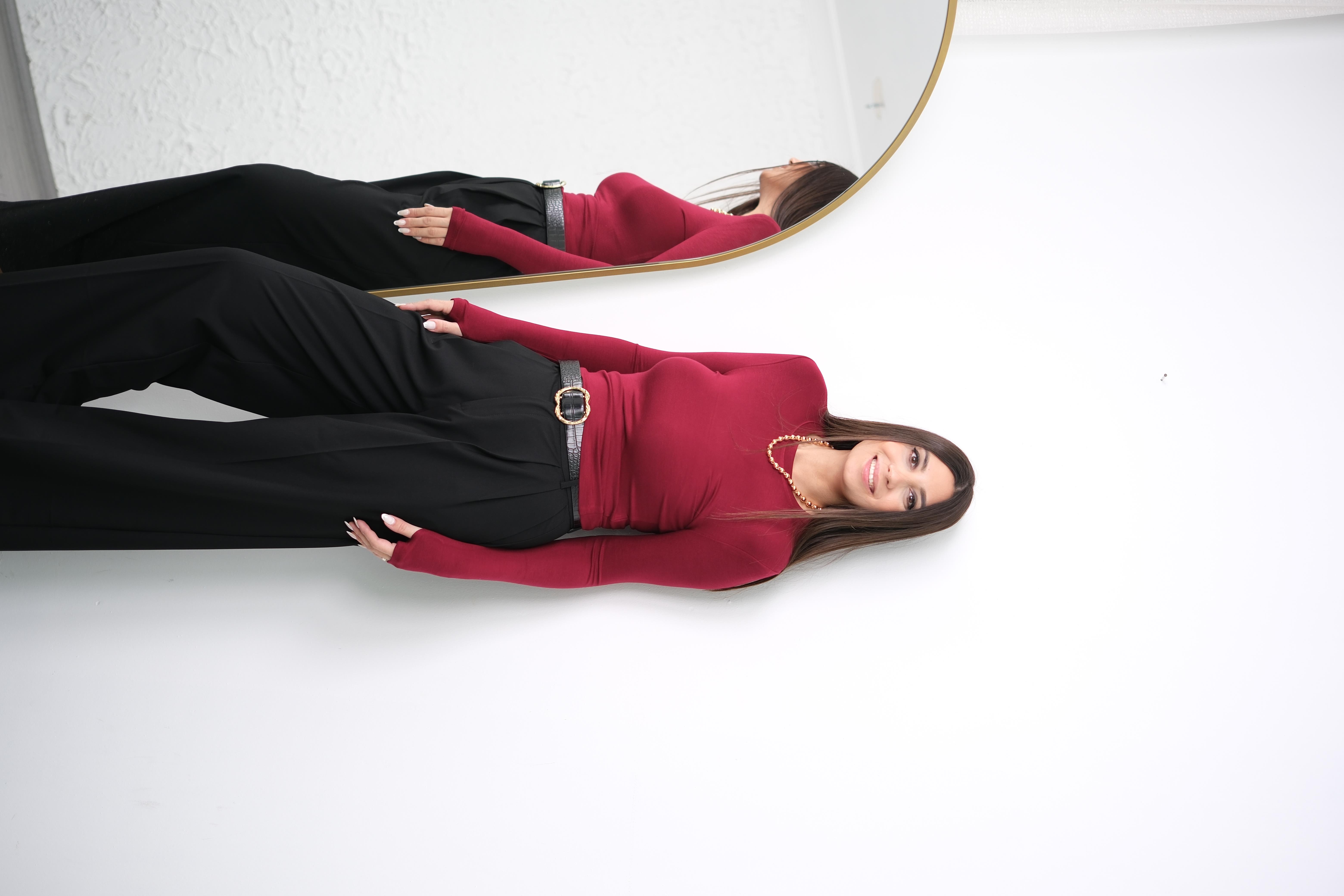 PESTA PREMİUM BORDO BLUZ