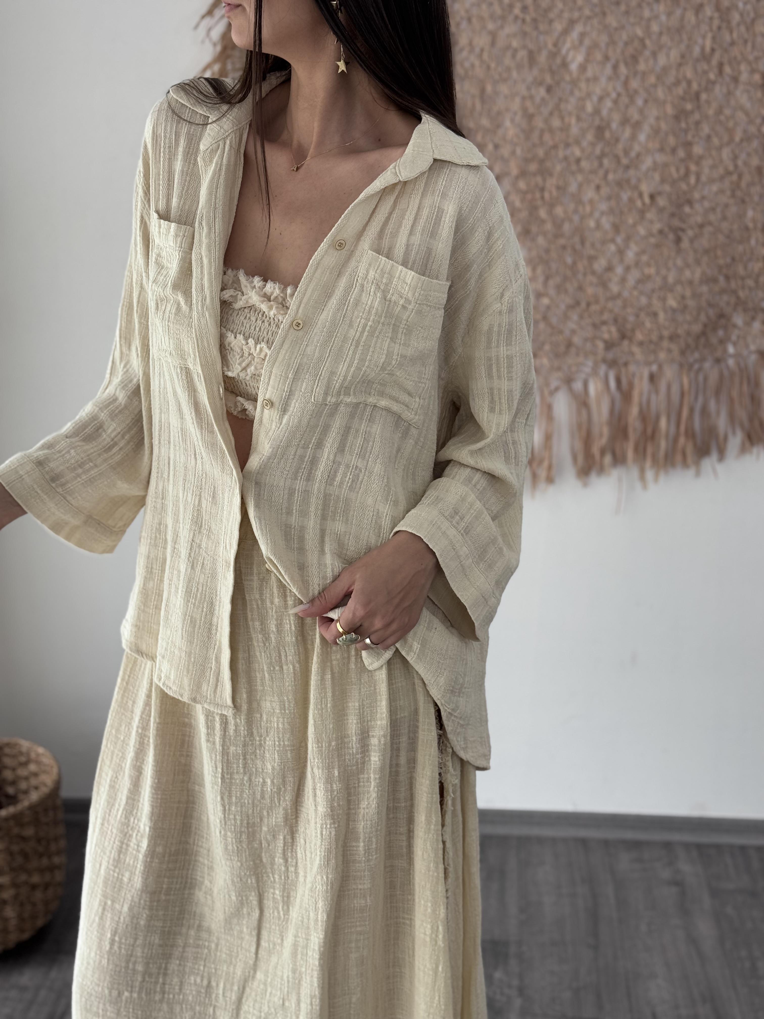 PİRE NATURAL BEJ GÖMLEK