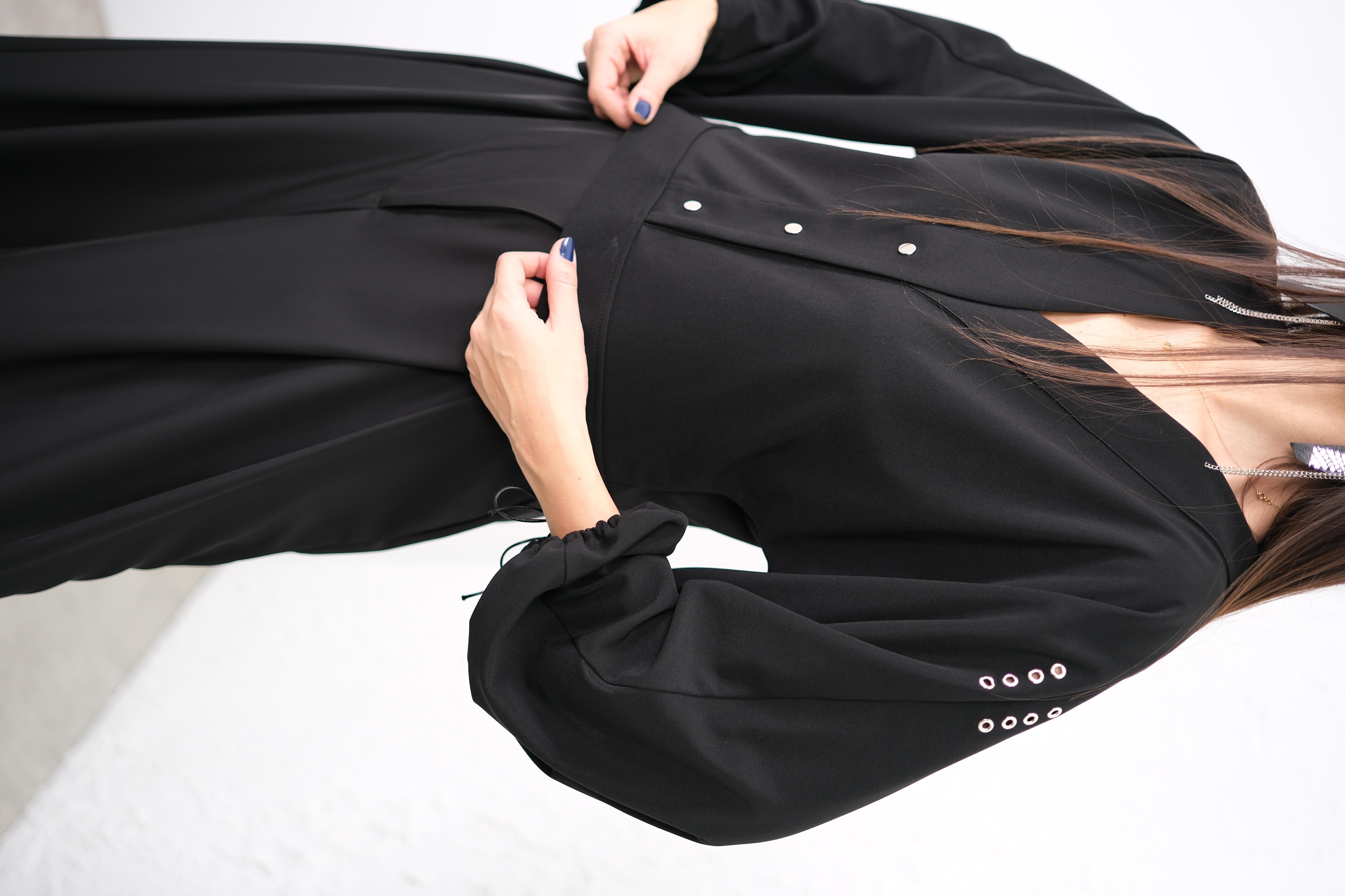 PİSSA SİYAH TASARIM BLUZ