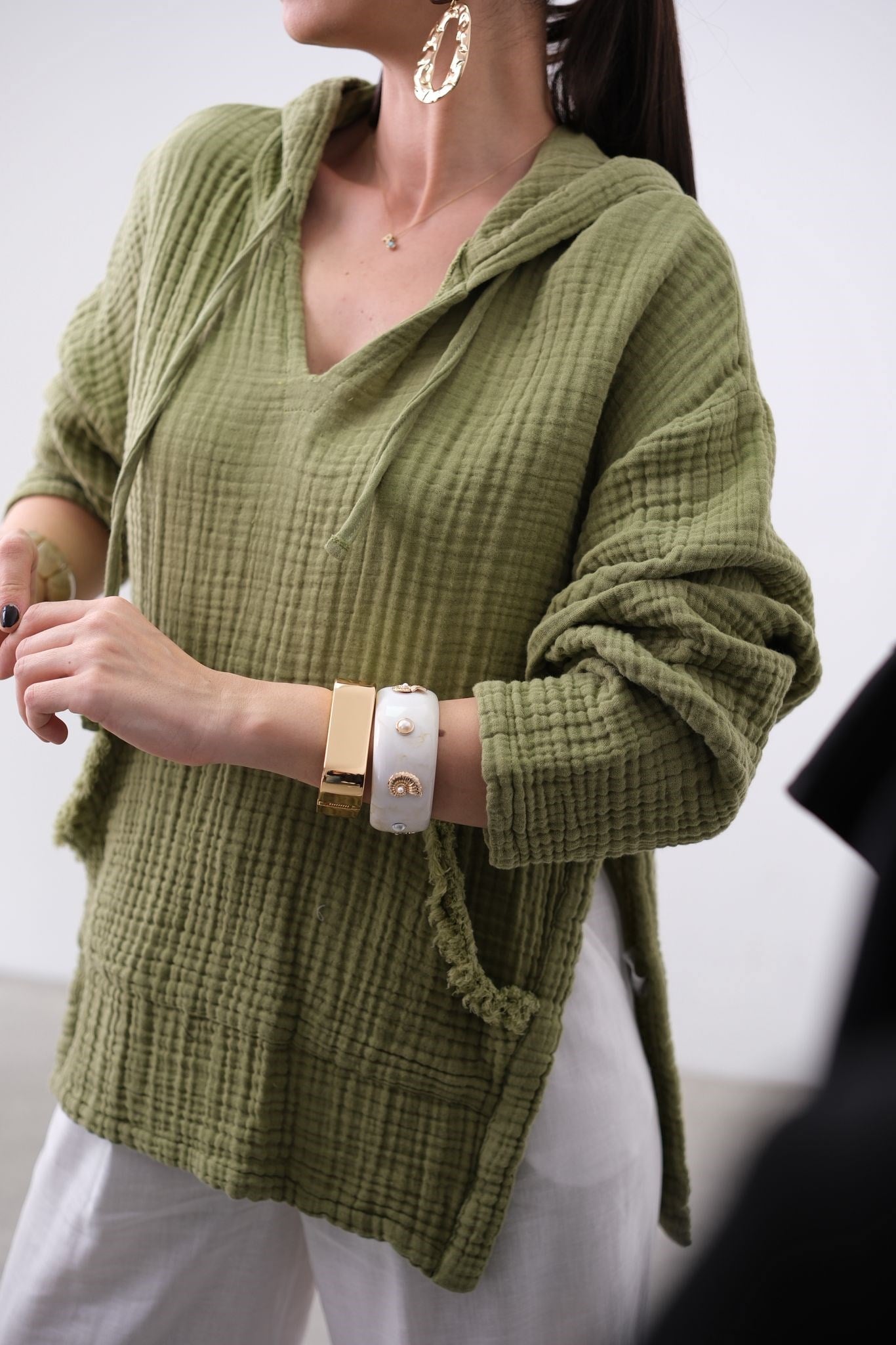 PORT SALE SAGE GREEN BLUZ