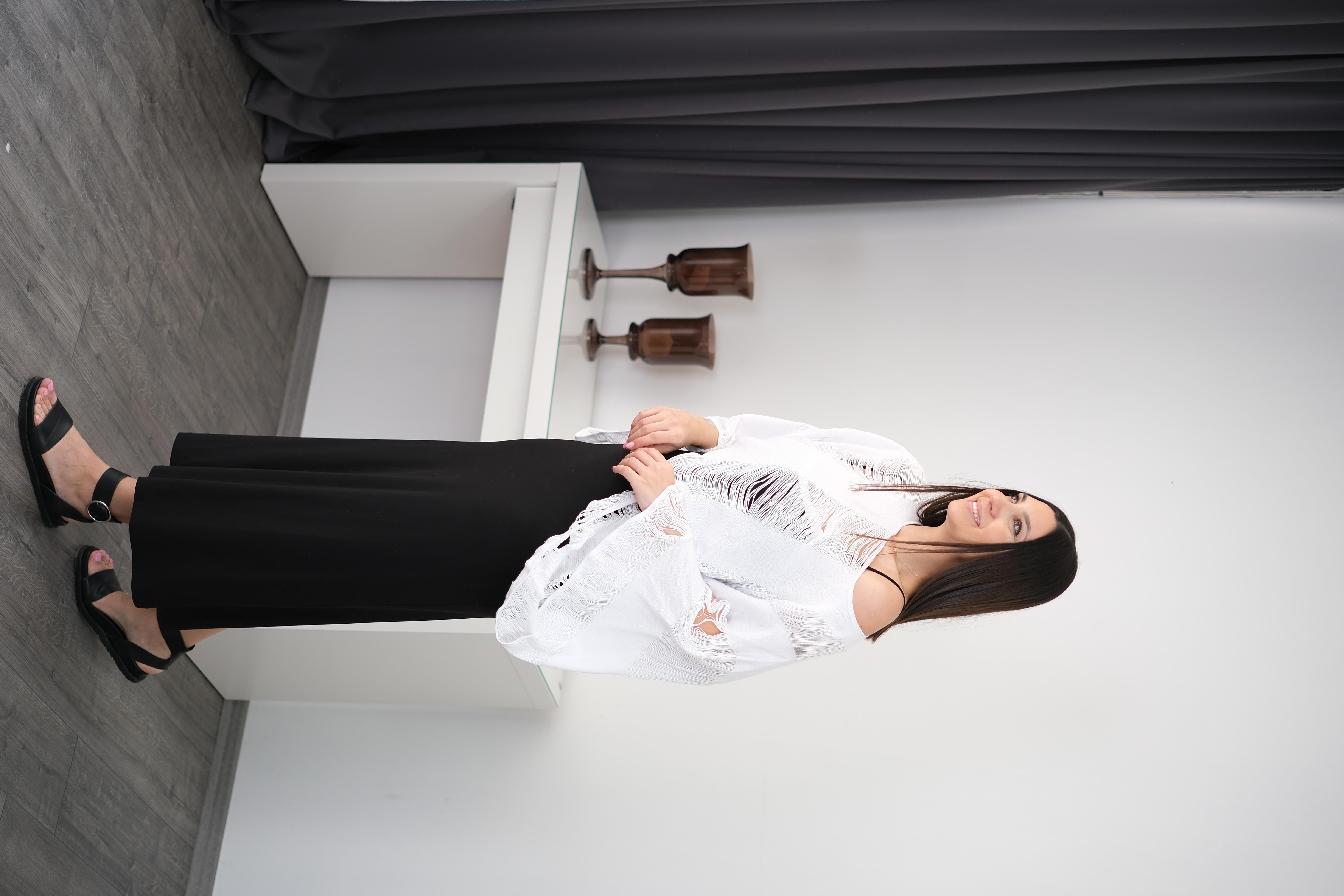 PUERTO HANDMADE BEYAZ BLUZ