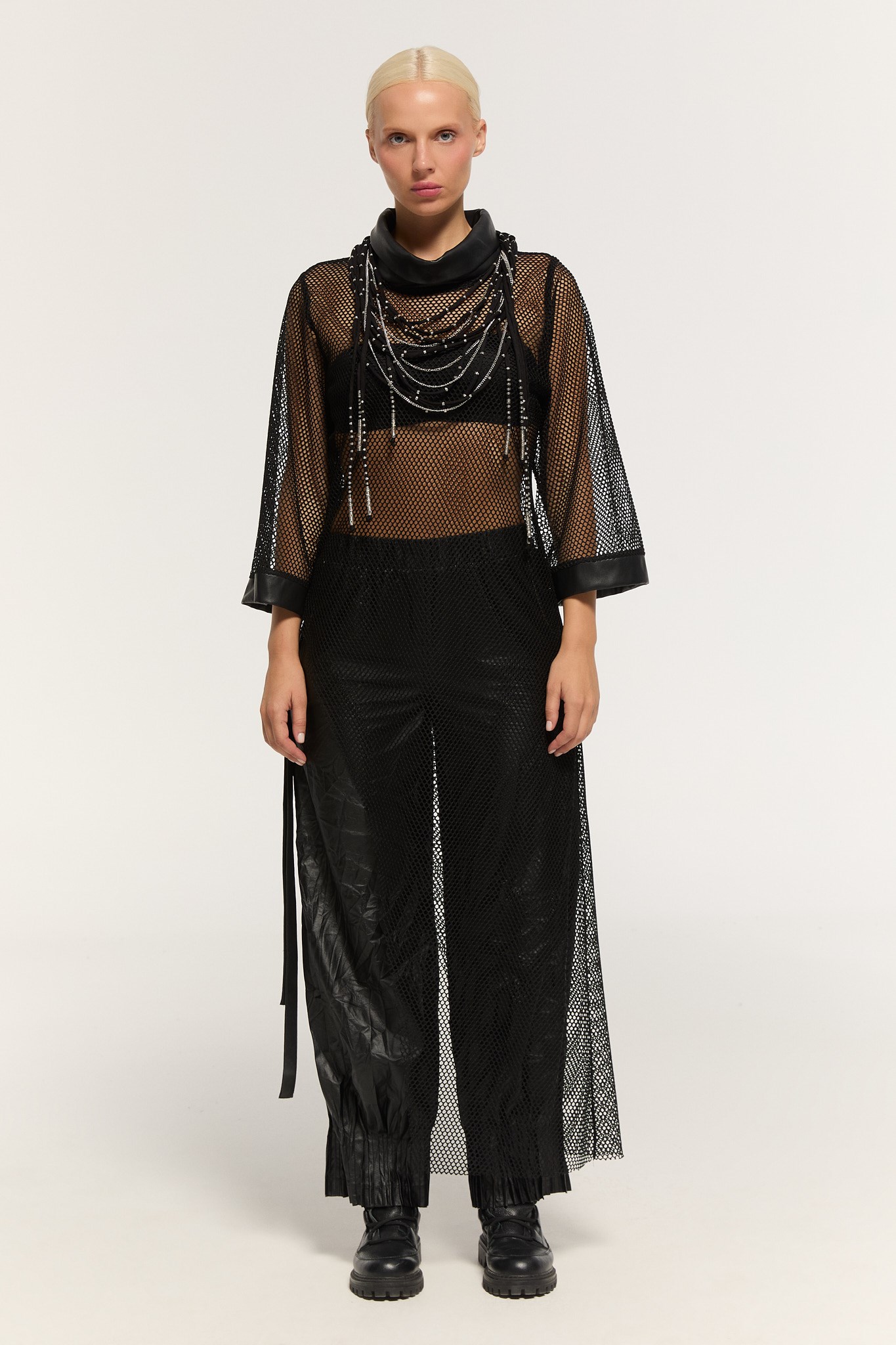 PURE MESH SİYAH 2Lİ FİLE TUNİK