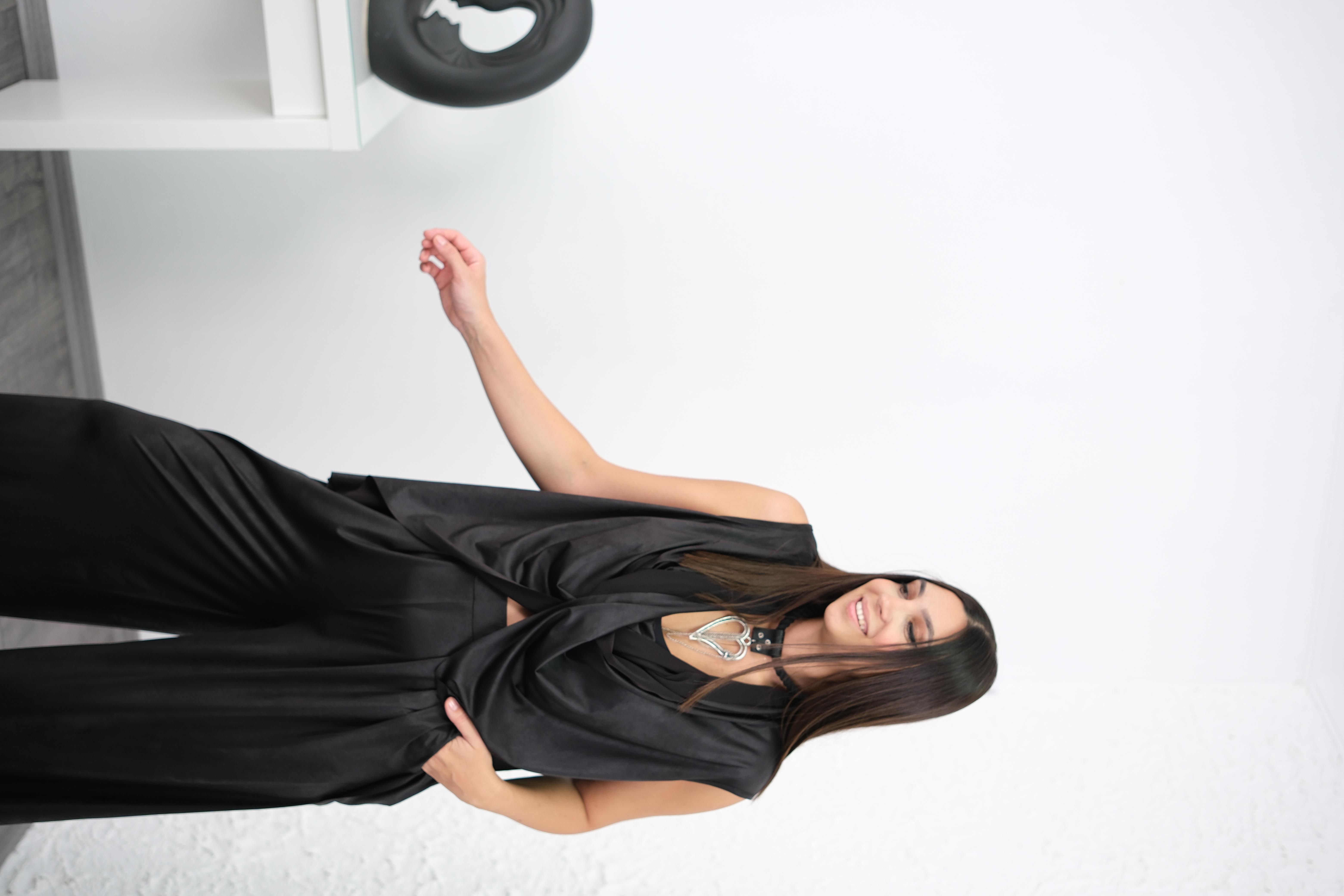 RİKA SİYAH DERİ BLUZ