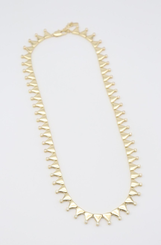 RİRİ ÜÇGEN SIRALI ÇELİK KOLYE 50CM