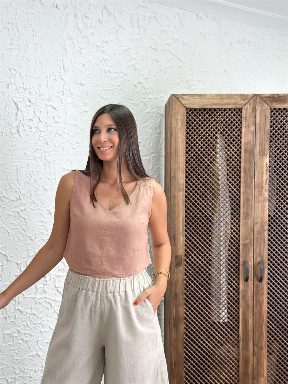 RİVA TAŞ KETEN PANTOLON