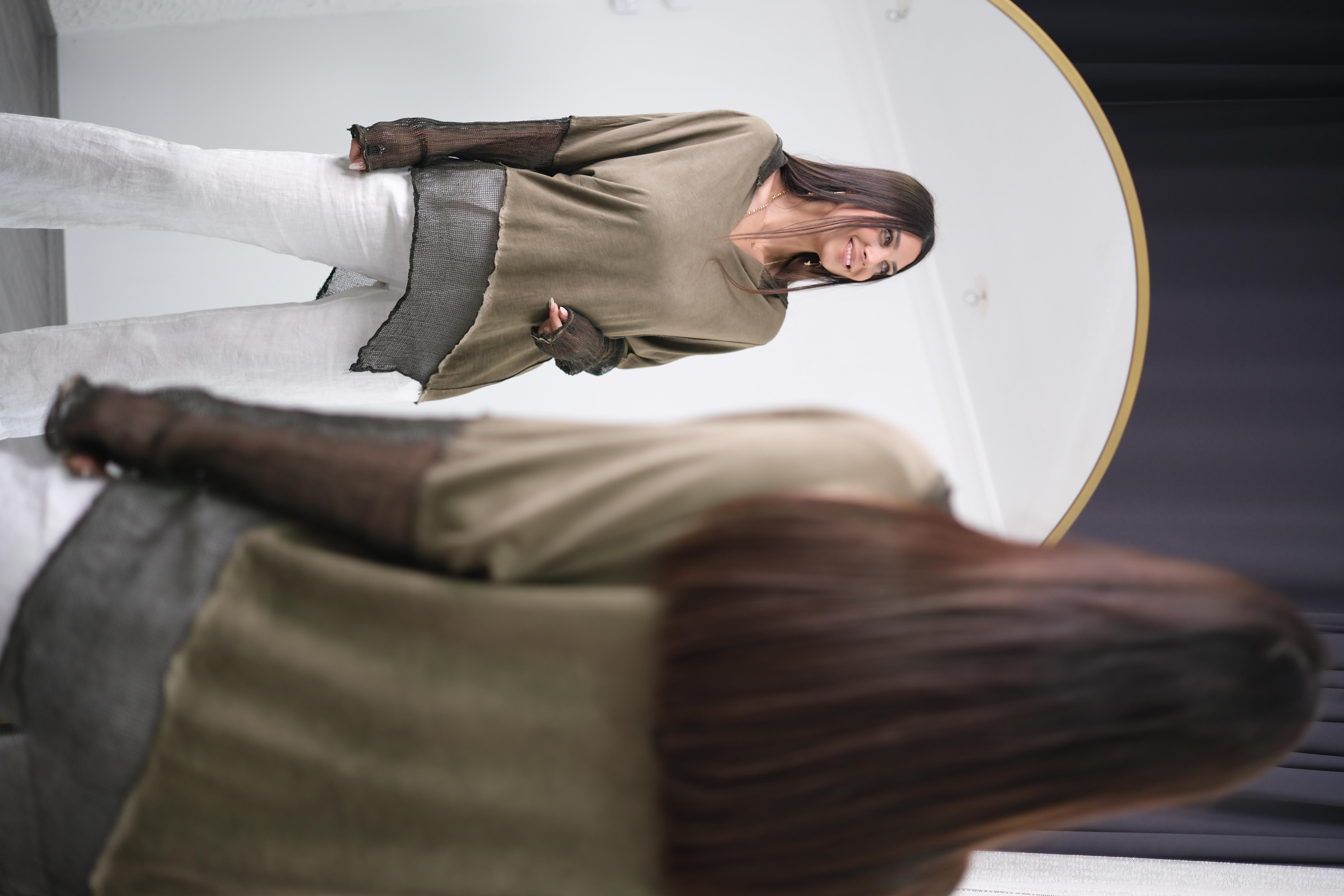 RON HAKİ TASARIM BLUZ