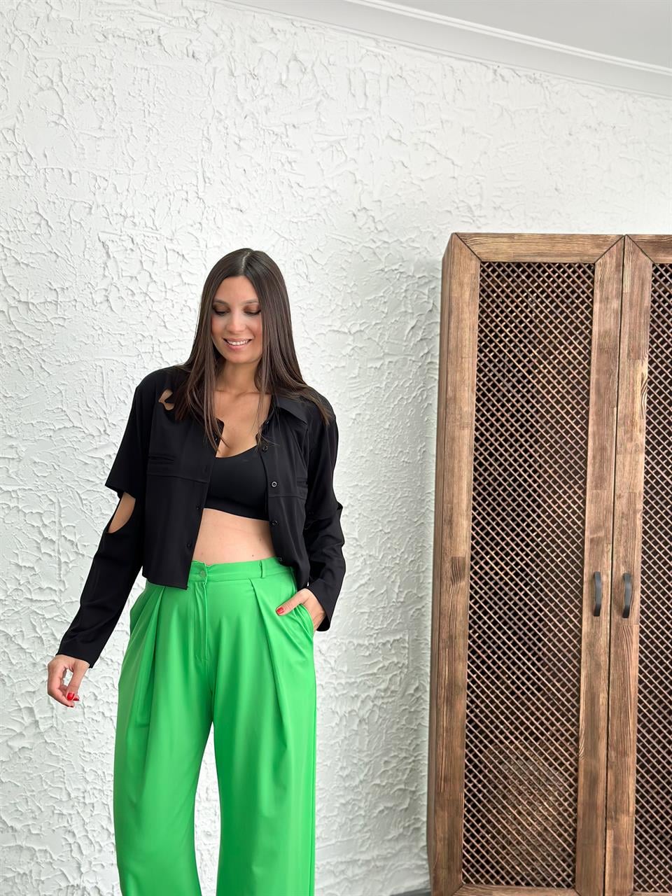 ROOK SİYAH TASARIM BLUZ