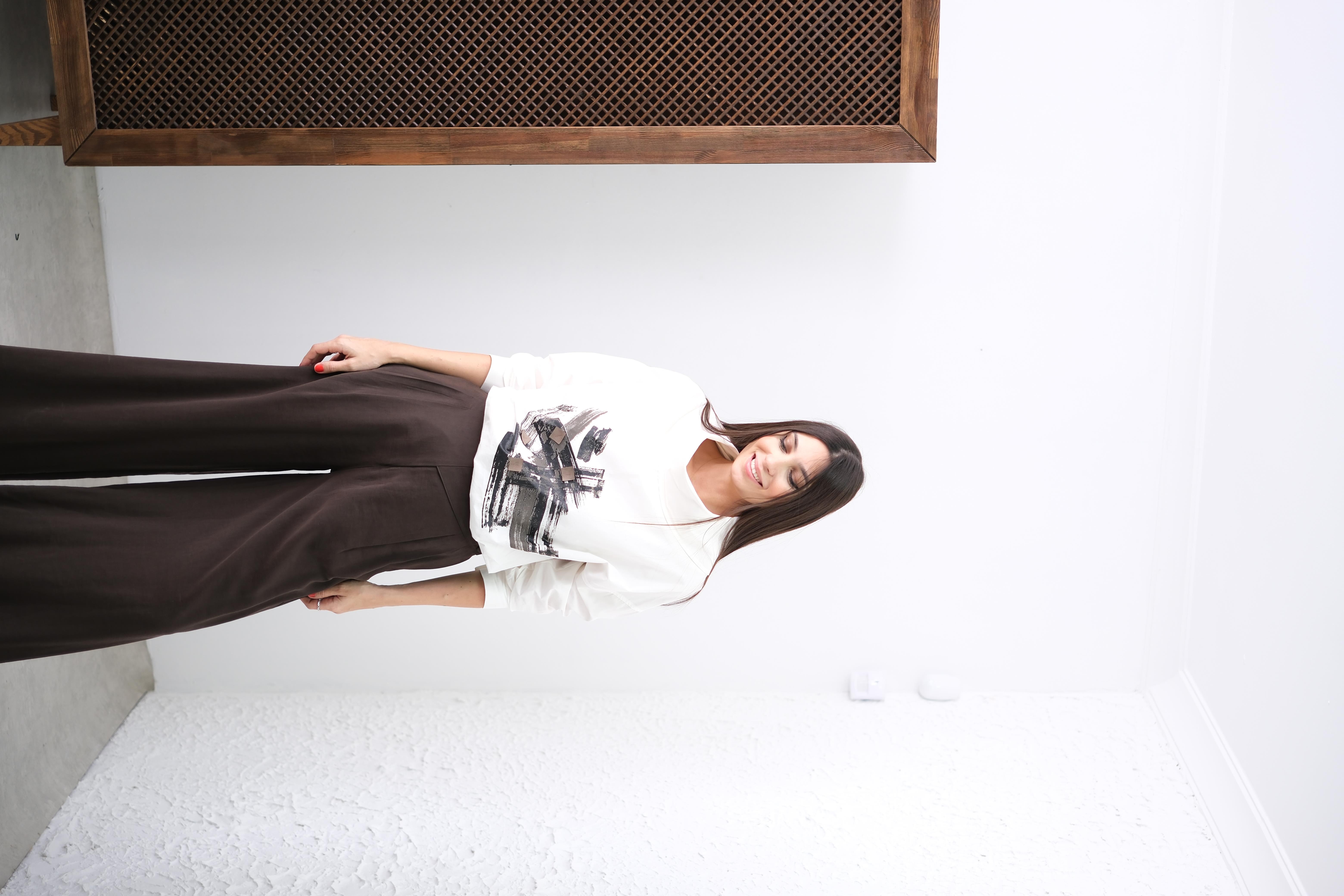 ROSSO BASKILI BEYAZ BLUZ