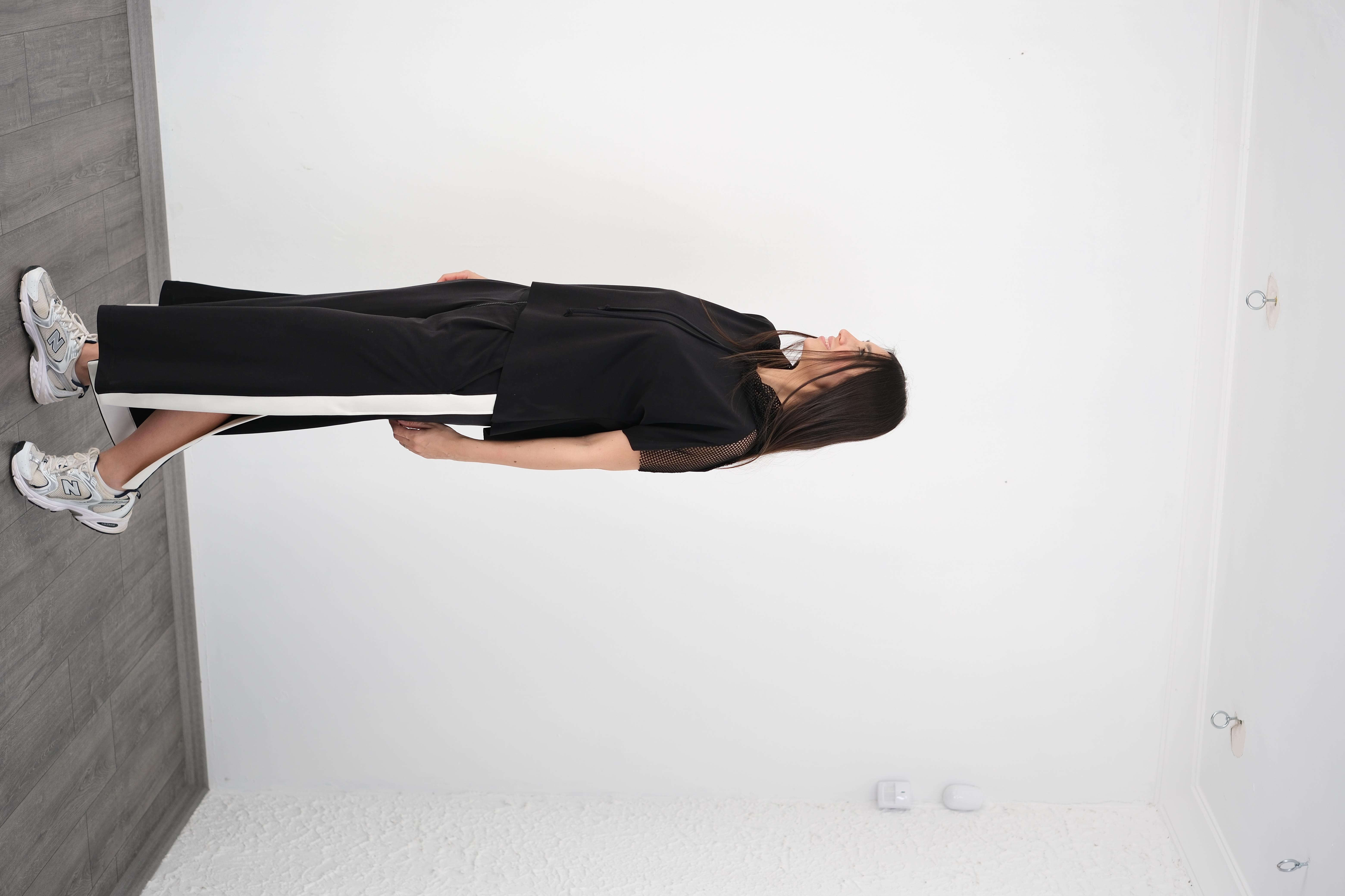 SALİNA YIRTMAÇLI SİYAH PANTOLON