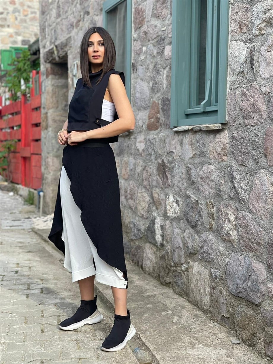 SAMOA BEYAZ DETAYLI ŞALVAR