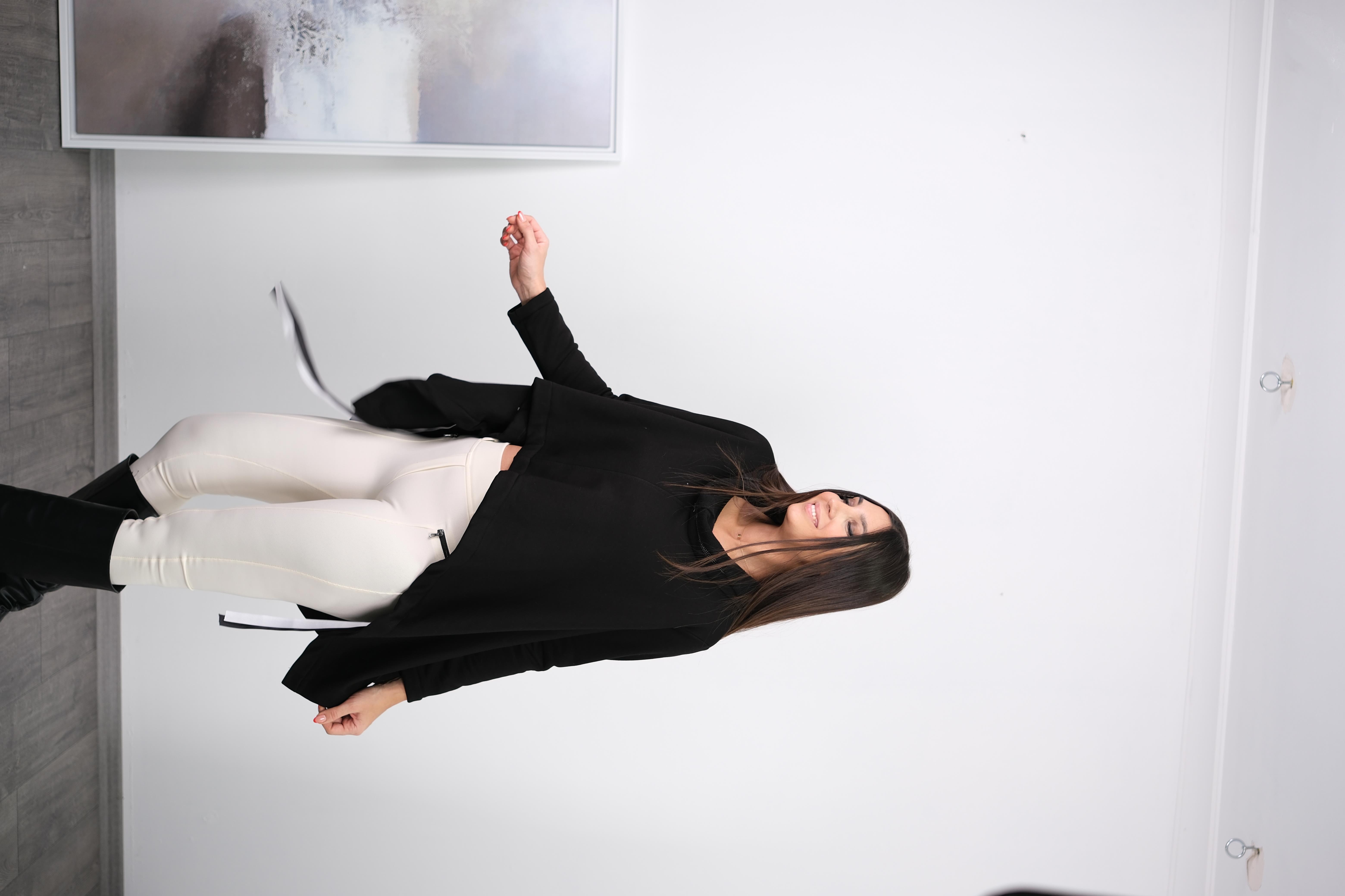 SARDES SİYAH PANÇO BLUZ