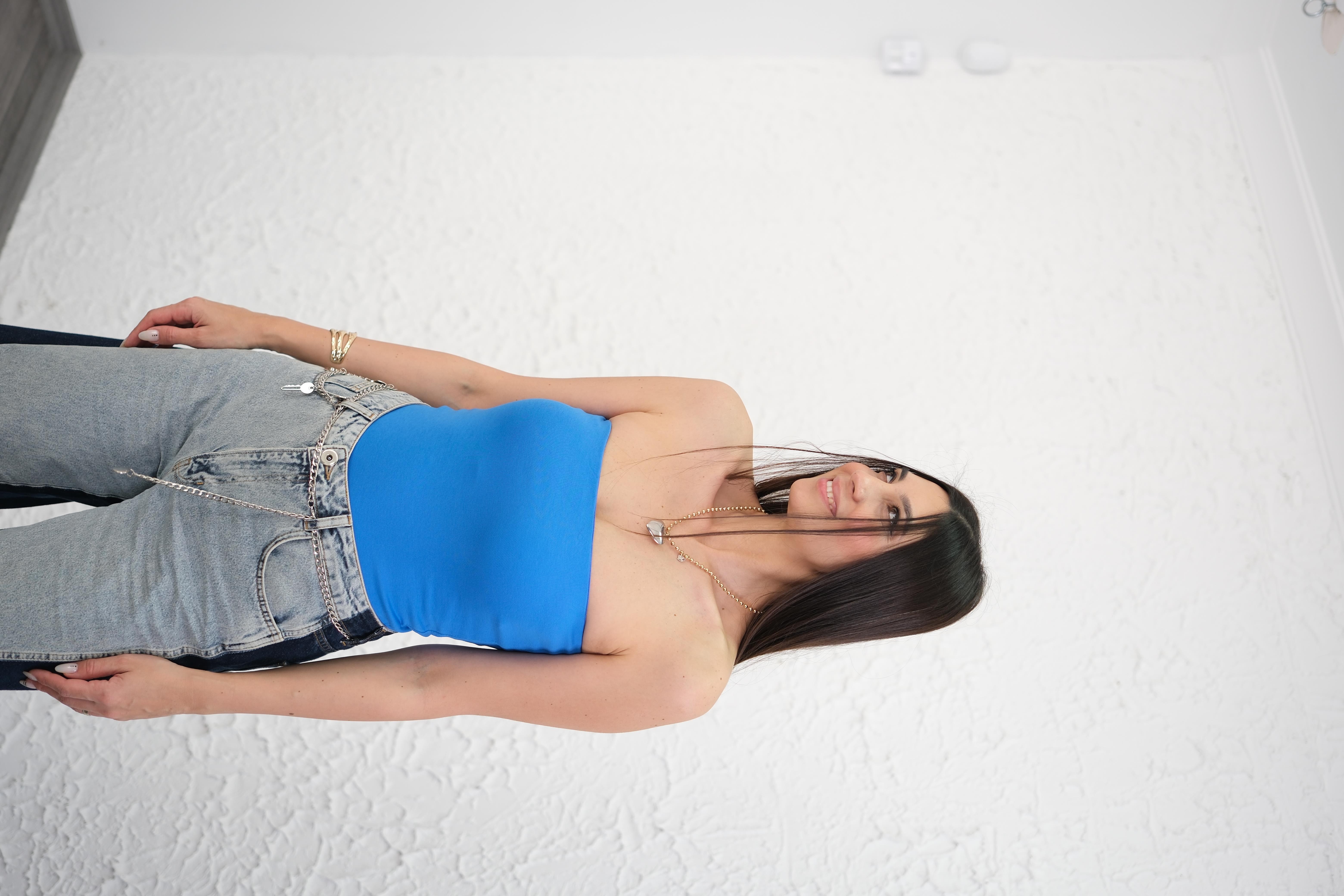 SELLY MAVİ STRAPLES BLUZ