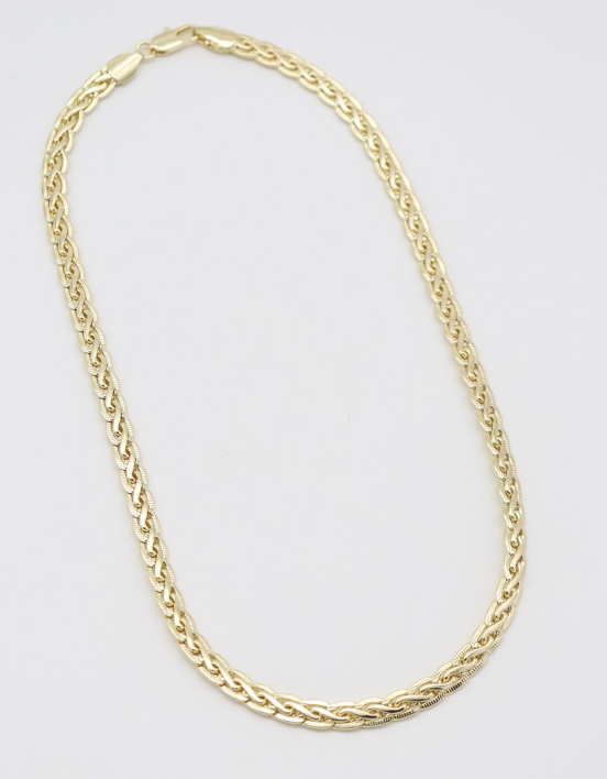 SİAN YASSI HASIR GOLD KOLYE