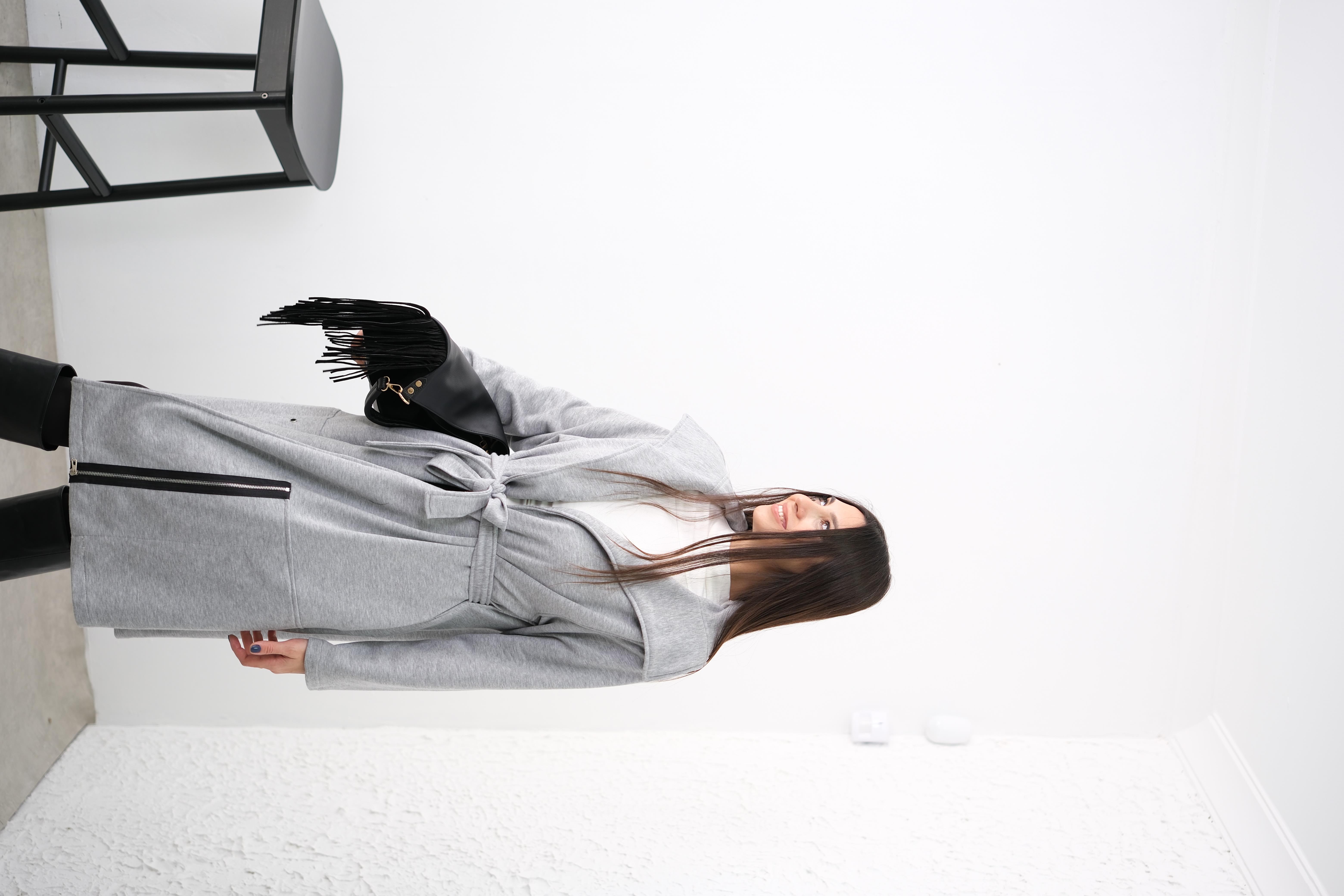 SİMPO FERMUAR DETAYLI GRİ CEKET