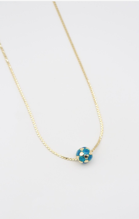 SOPE TOP MAVİ UÇLU BURGU KOLYE 60CM