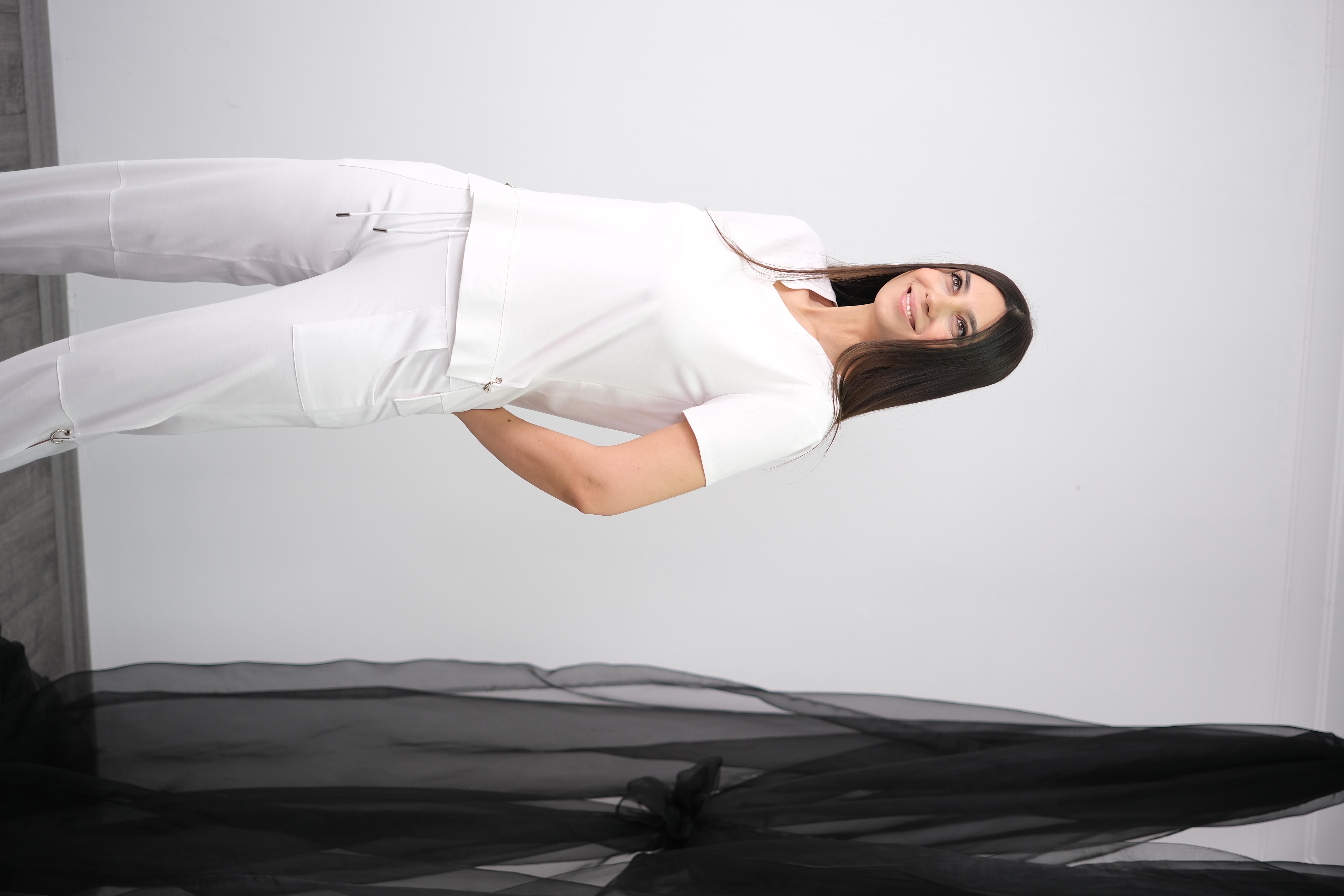 TARRY HALKA DETAYLI BEYAZ BLUZ