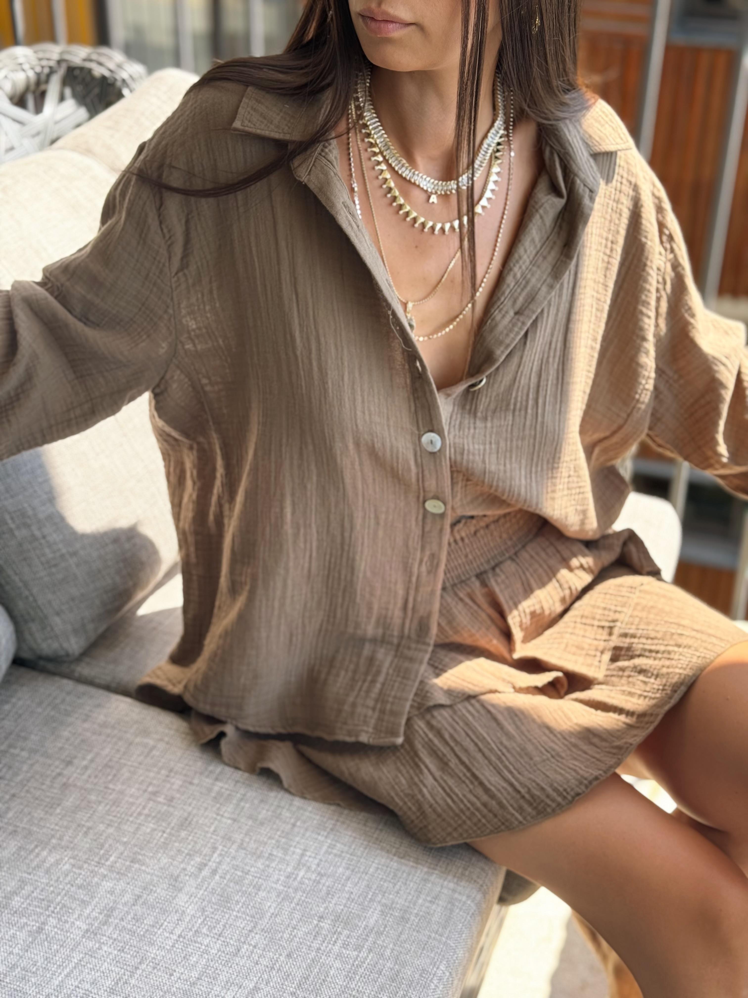 TELLY KAHVE  ŞORTLU ETEK