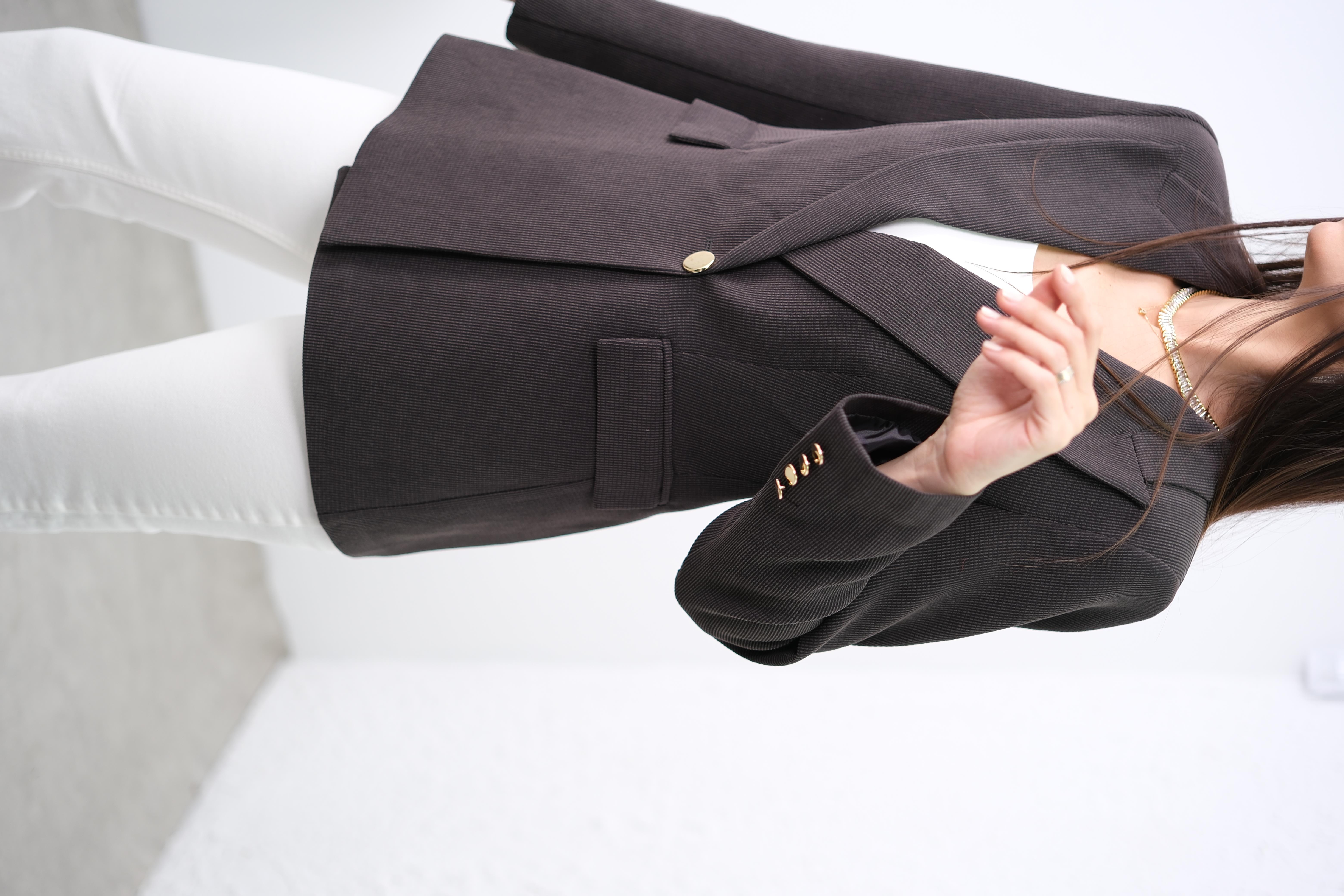 TROPE GOLD DÜĞMELİ ANTRASİT BLAZER