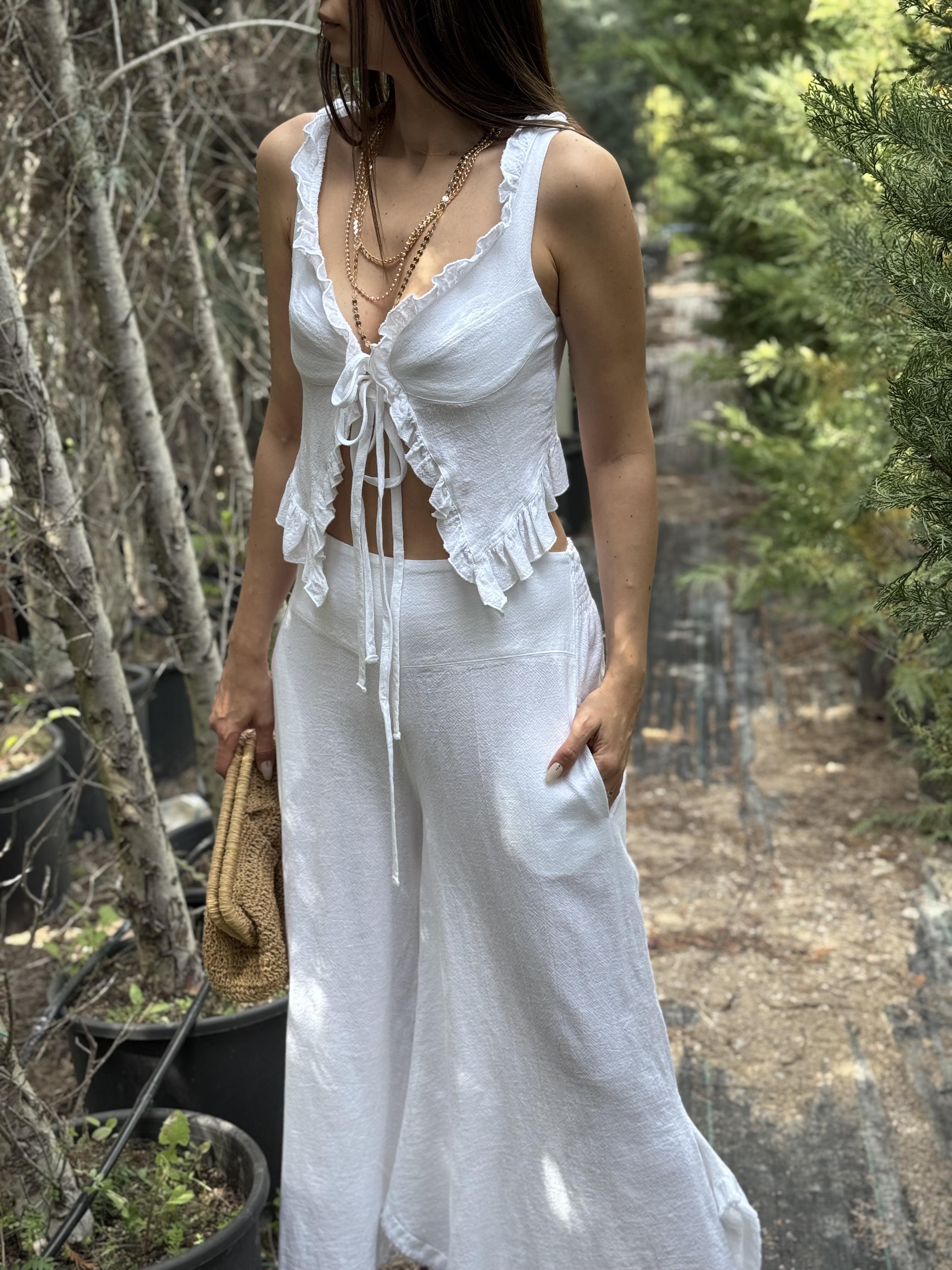 UNO BEYAZ PAMUK PANTOLON