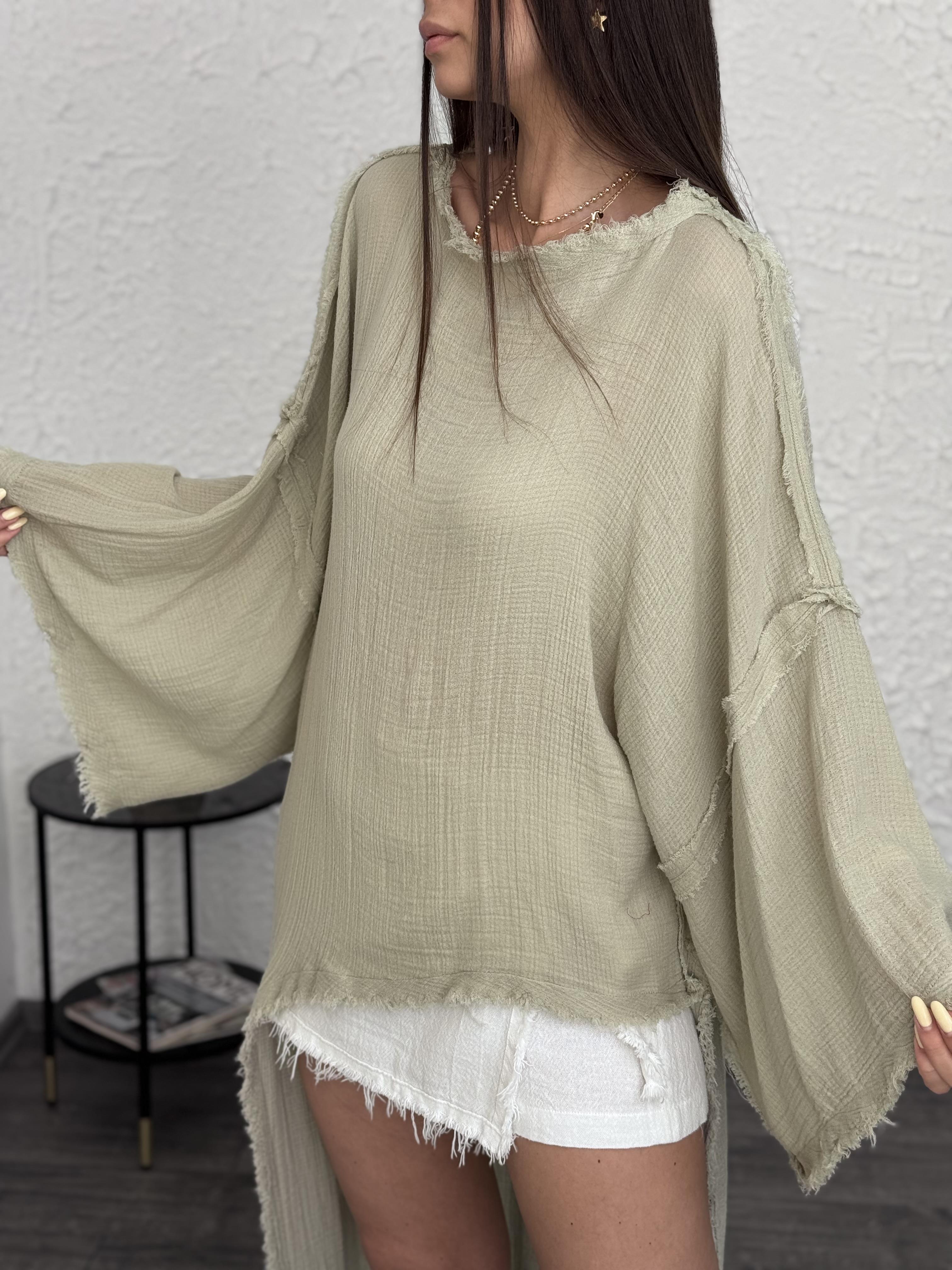 VALYA ASİMETRİK MİNT TUNİK