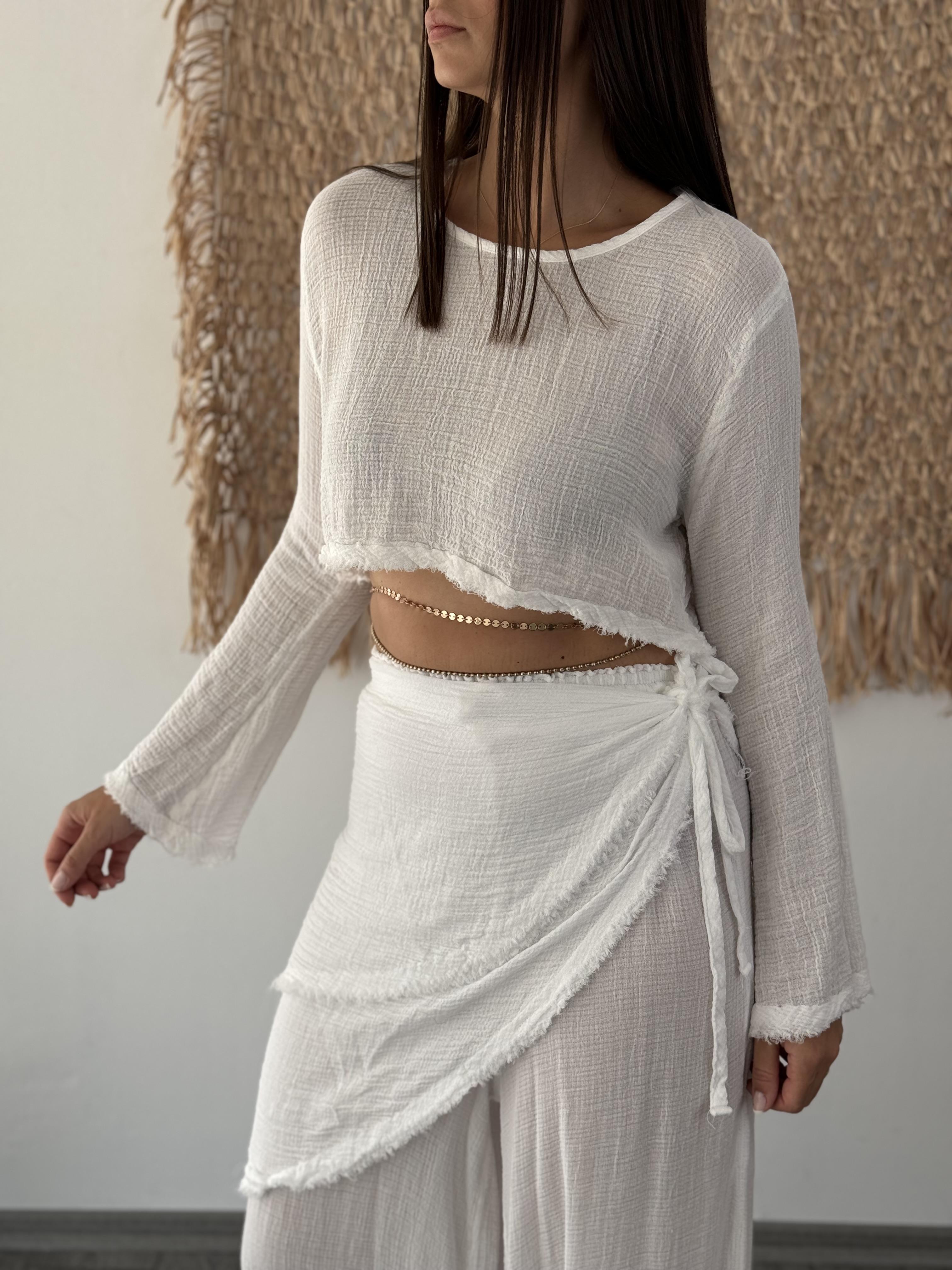 VALYA BEYAZ LİGHT BLUZ