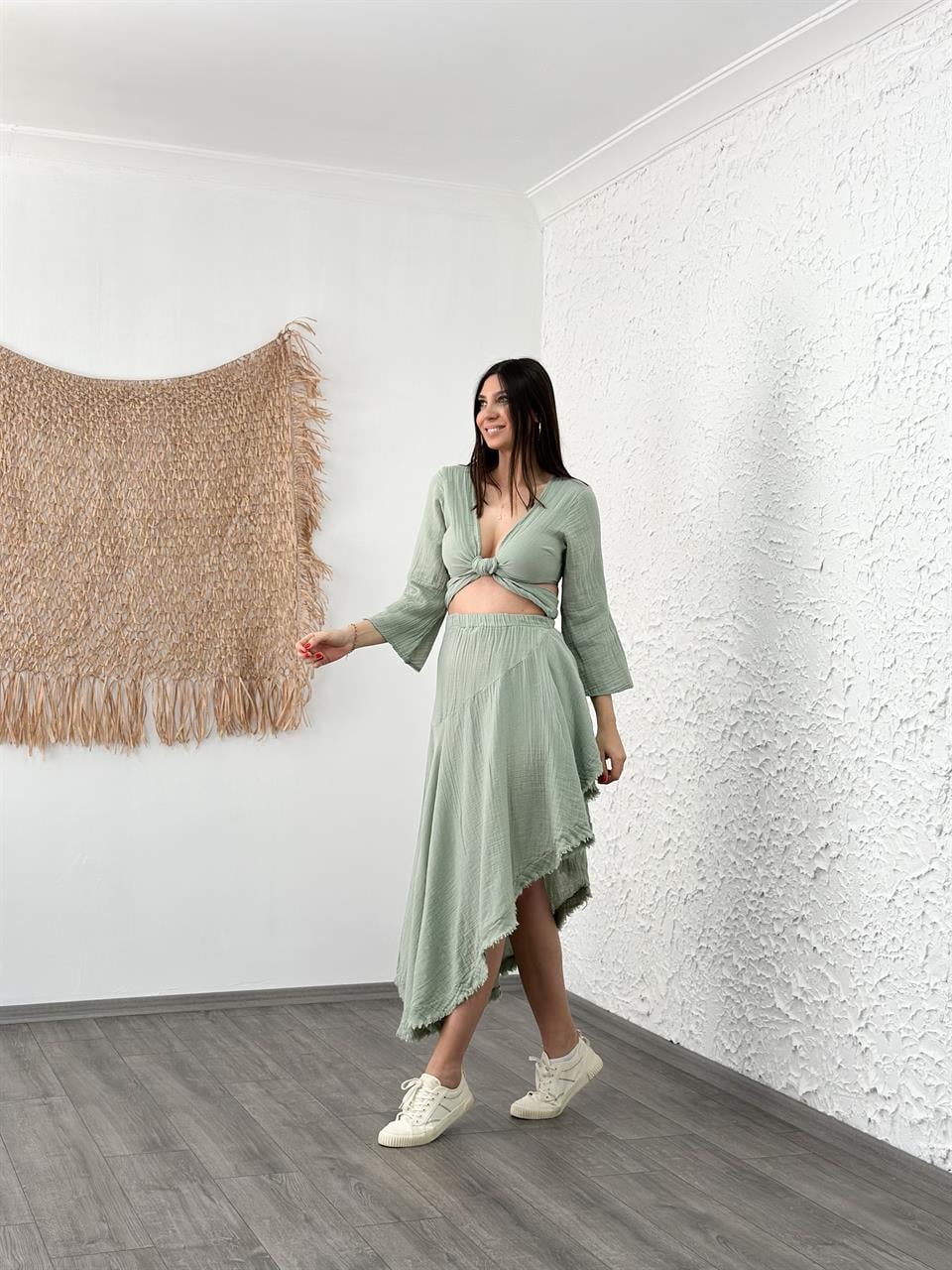 VENEDİK ASİMETRİK MİNT ETEK