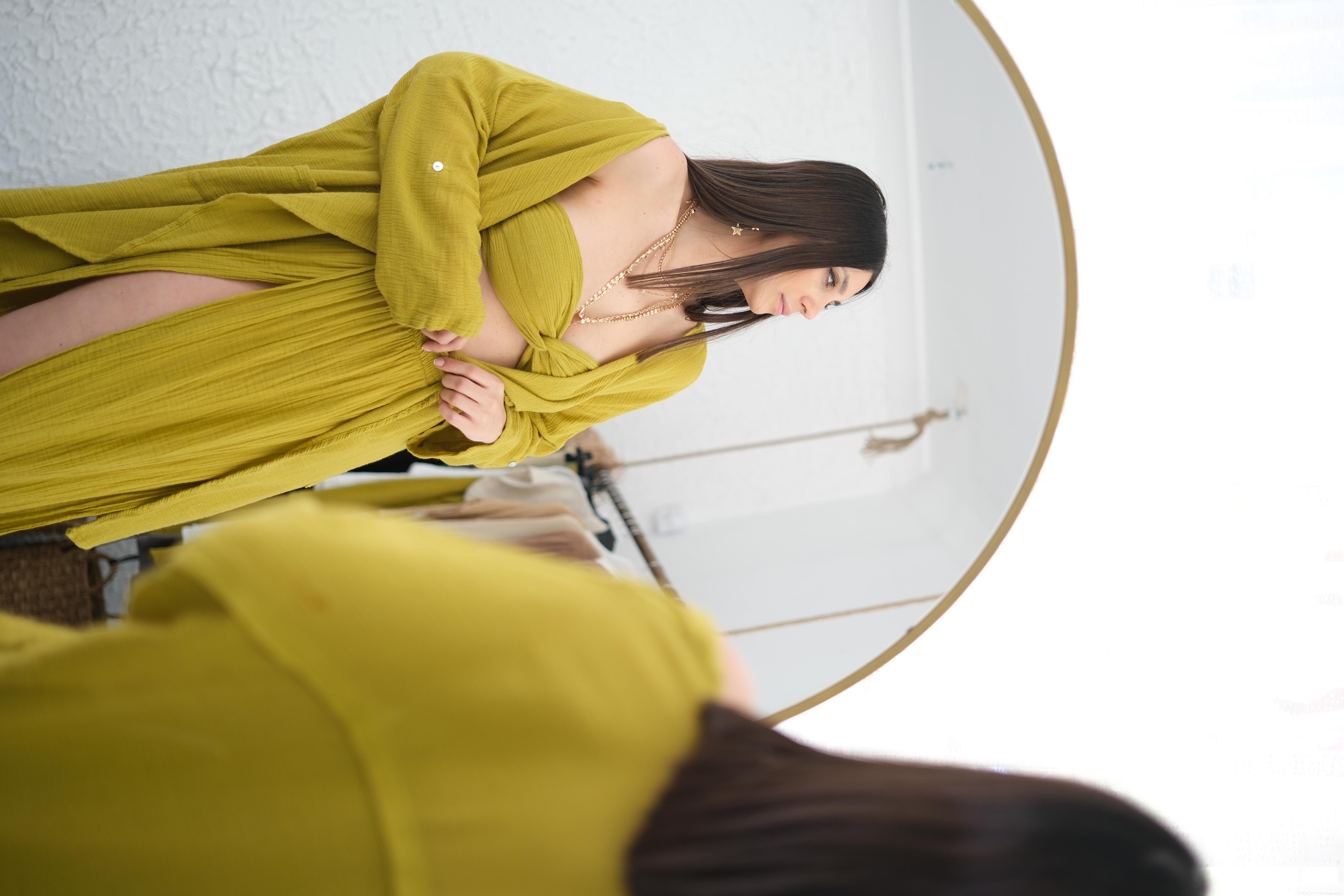 VENSE LİMONKÜFÜ ETEK KAFTAN SET