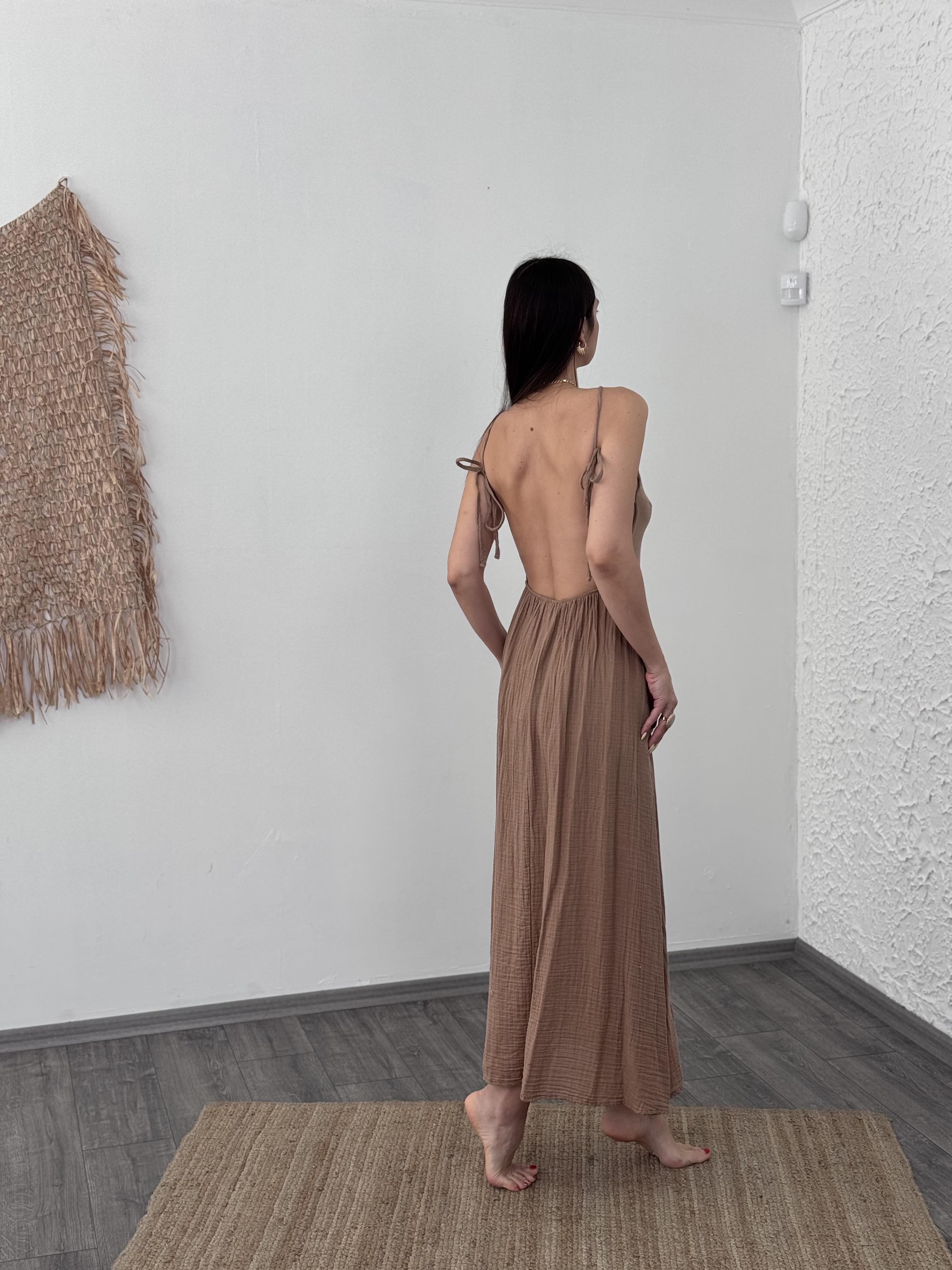 VERA OMUZ BAĞLAMALI BİSKÜVİ ELBİSE