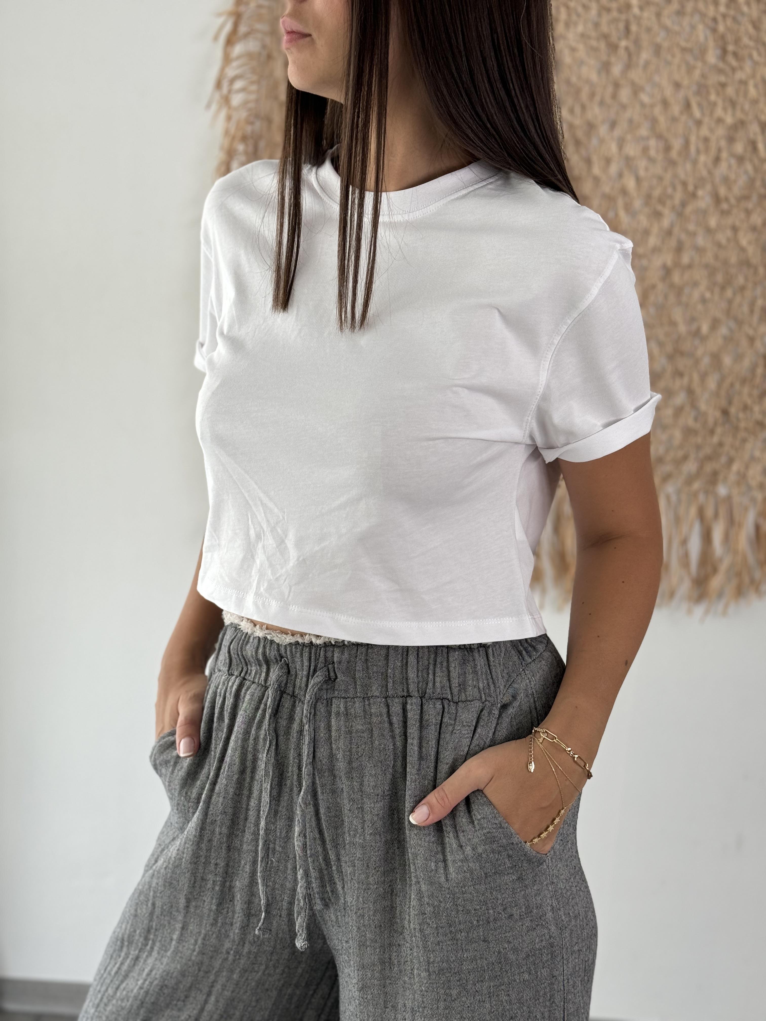 YUNİ BEYAZ BİSİKLET YAKA TİŞÖRT