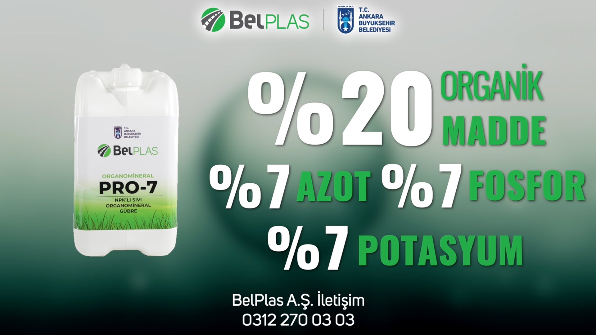 BELPLAS'TAN YENİ NESİL GÜBRE: PRO-7 ORGANOMİNERAL