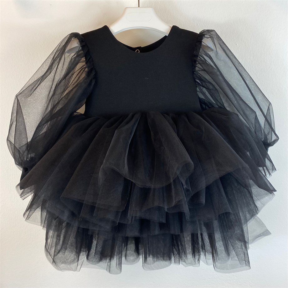 BLACK BOHO TUTU DRESS