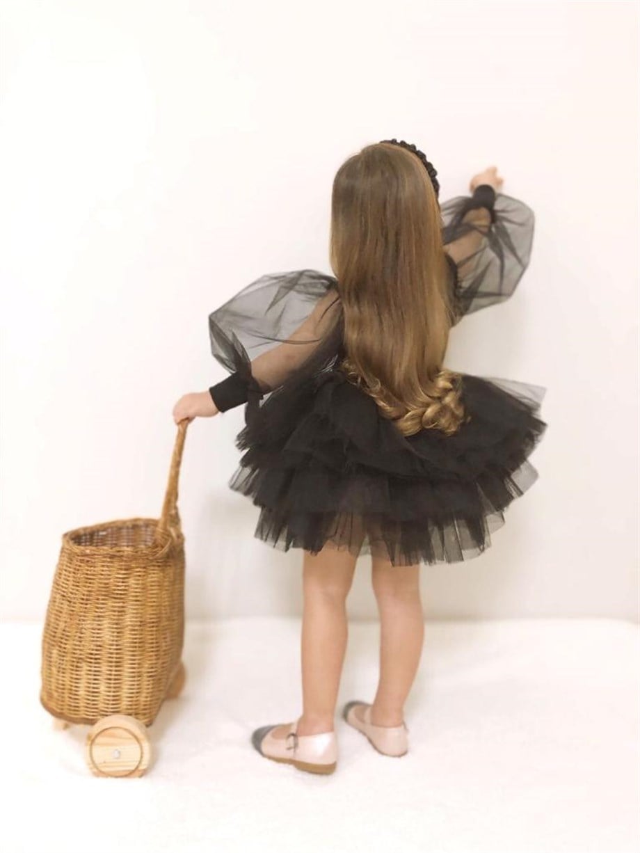 BLACK BOHO TUTU DRESS
