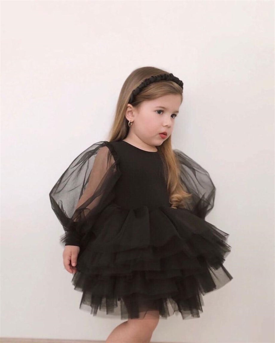 BLACK BOHO TUTU DRESS