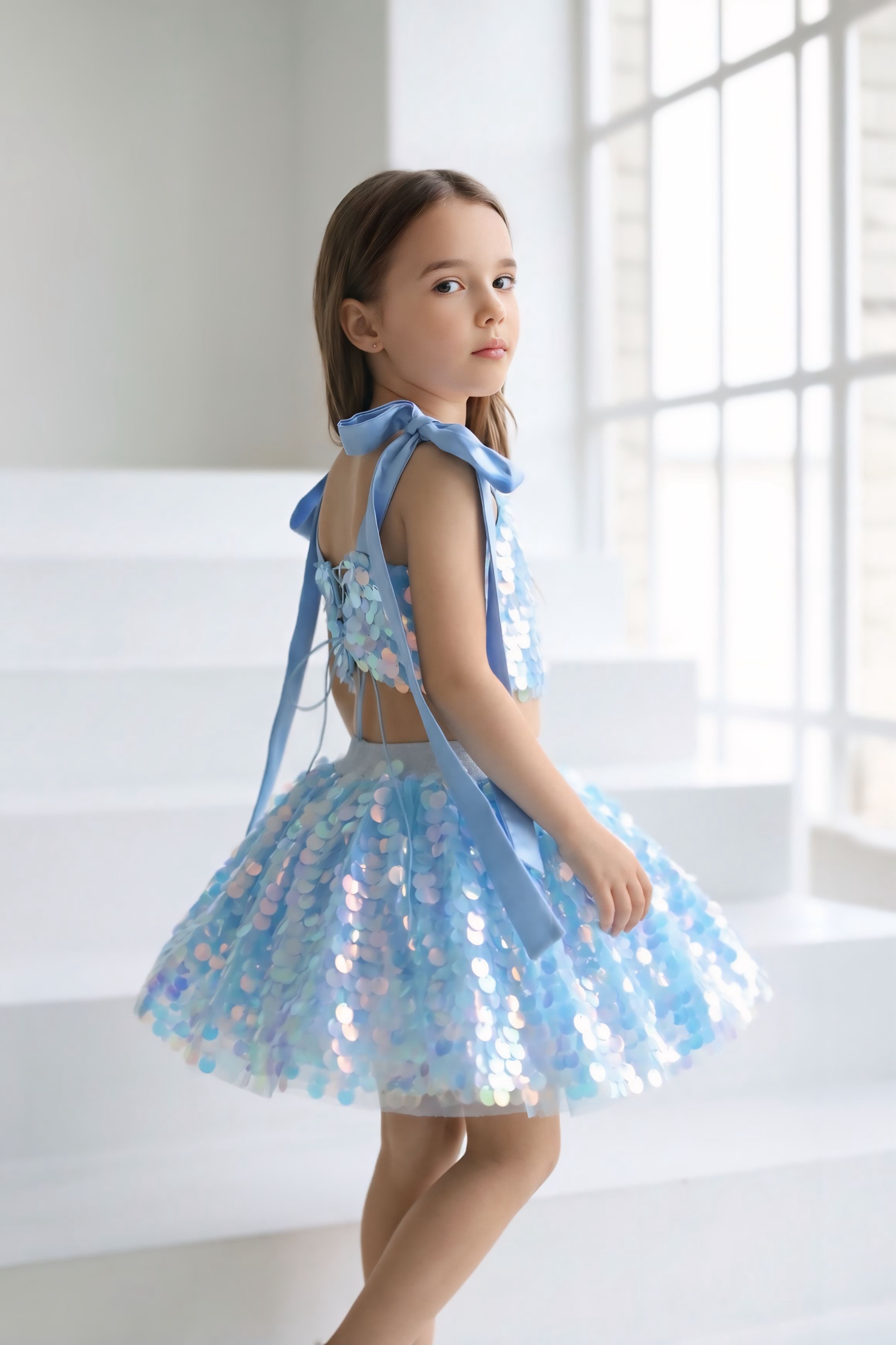 BLUE SIRENE SUMMER CROP AND SKIRT