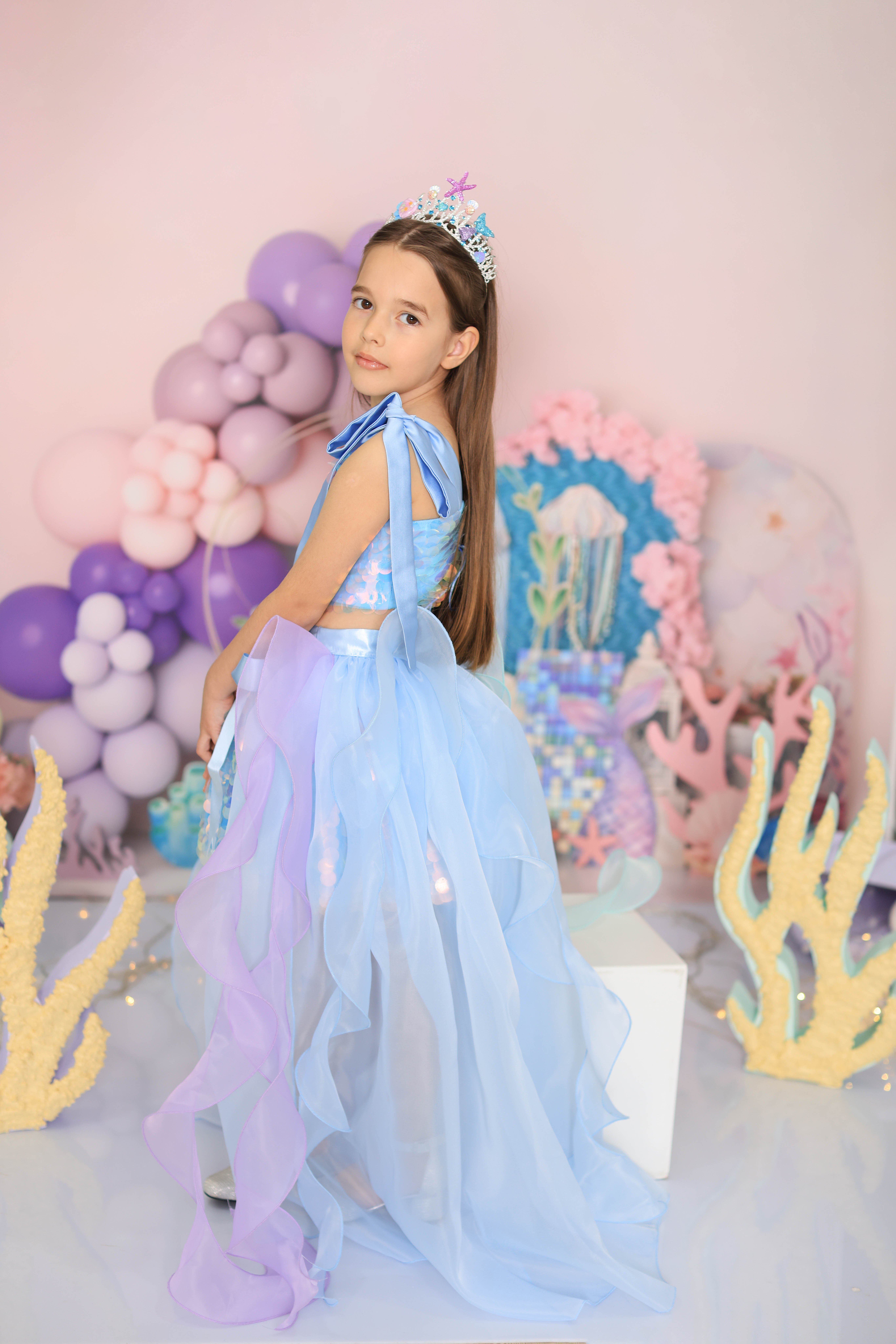 BLUE SIRENE SUMMER OUTFIT (TAÇ HARİÇ TAM SET)