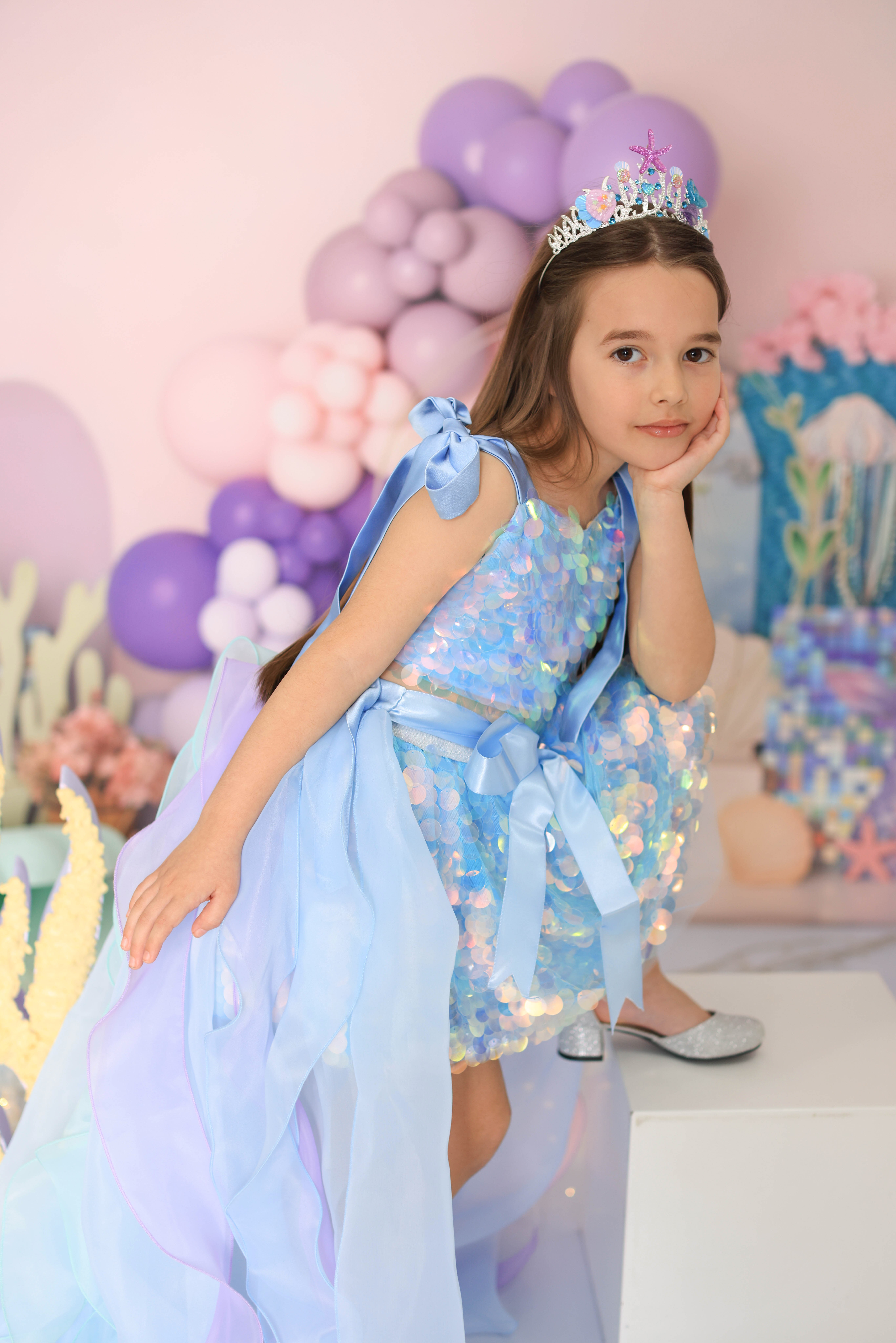 BLUE SIRENE SUMMER OUTFIT (TAÇ HARİÇ TAM SET)