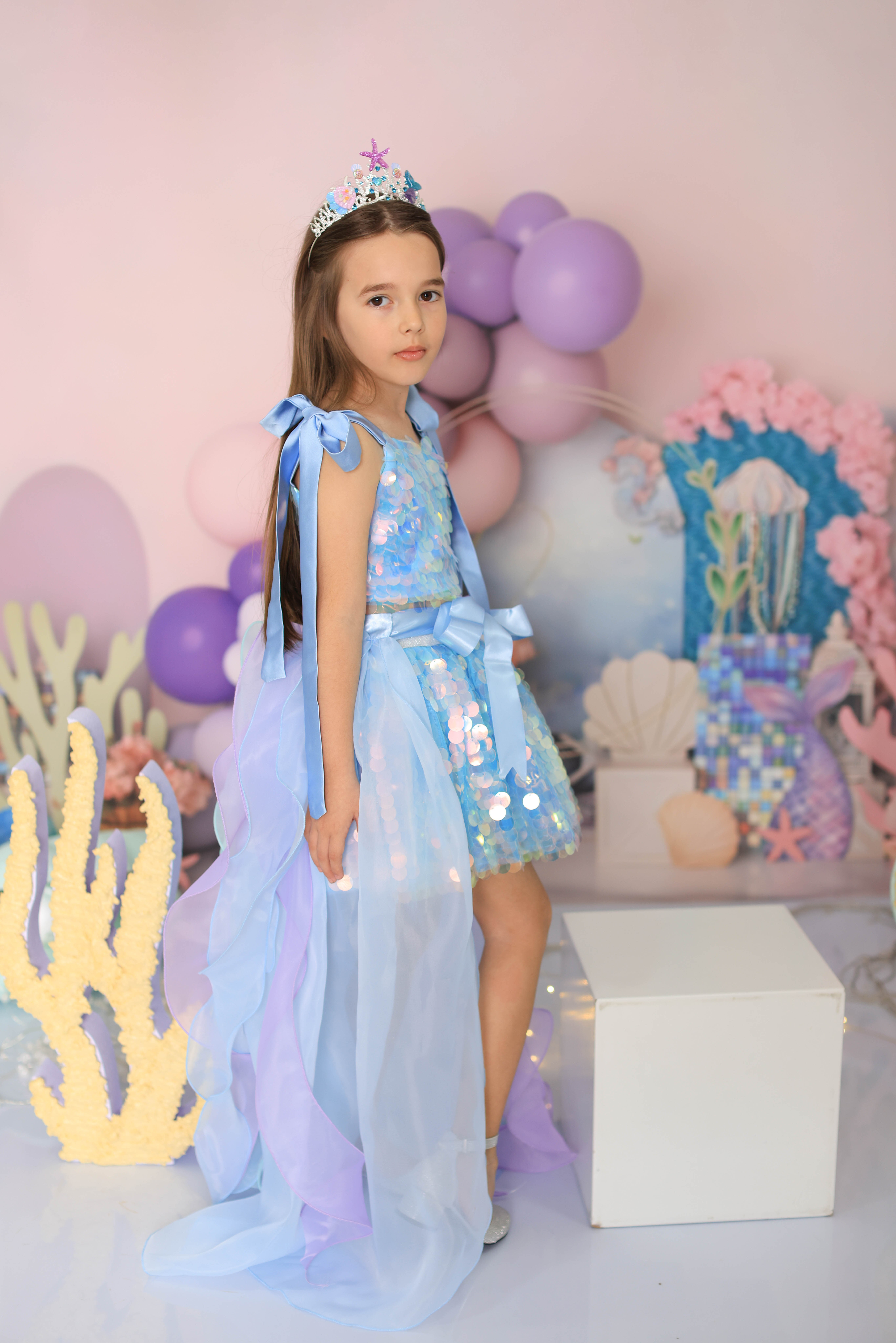 BLUE SIRENE SUMMER OUTFIT (TAÇ HARİÇ TAM SET)