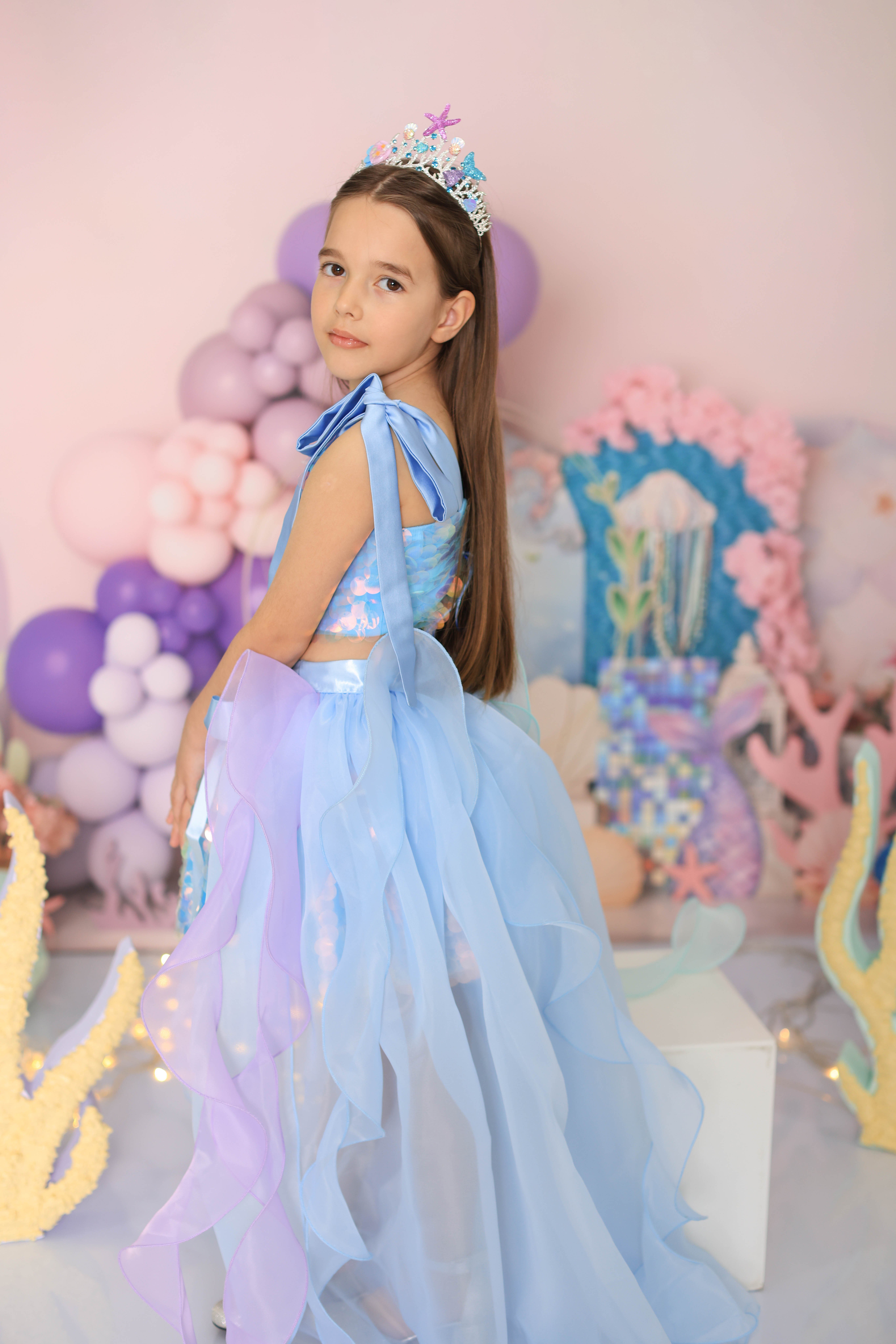BLUE SIRENE SUMMER OUTFIT (TAÇ HARİÇ TAM SET)