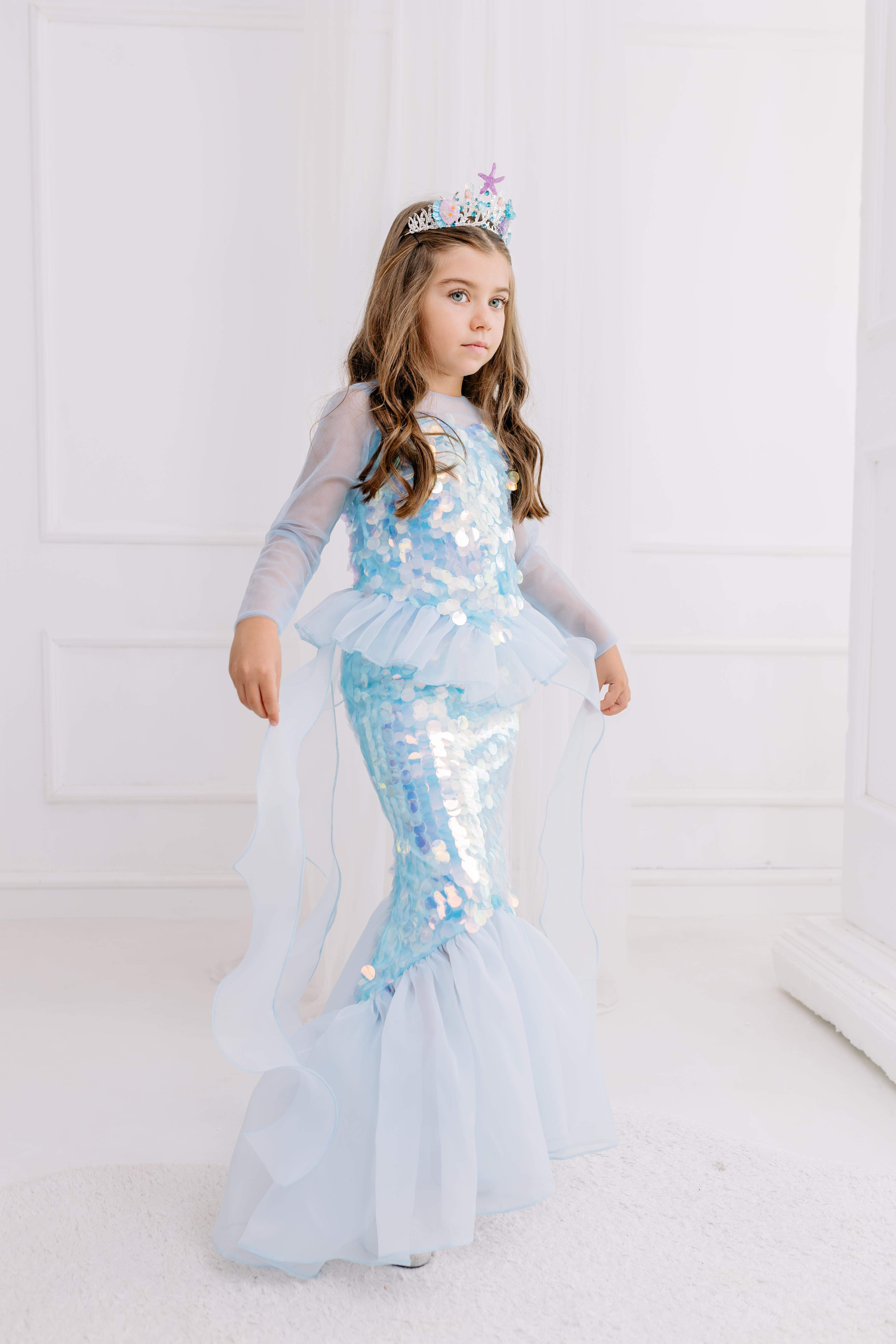 BLUE SQUAMA MERMAID COSTUME