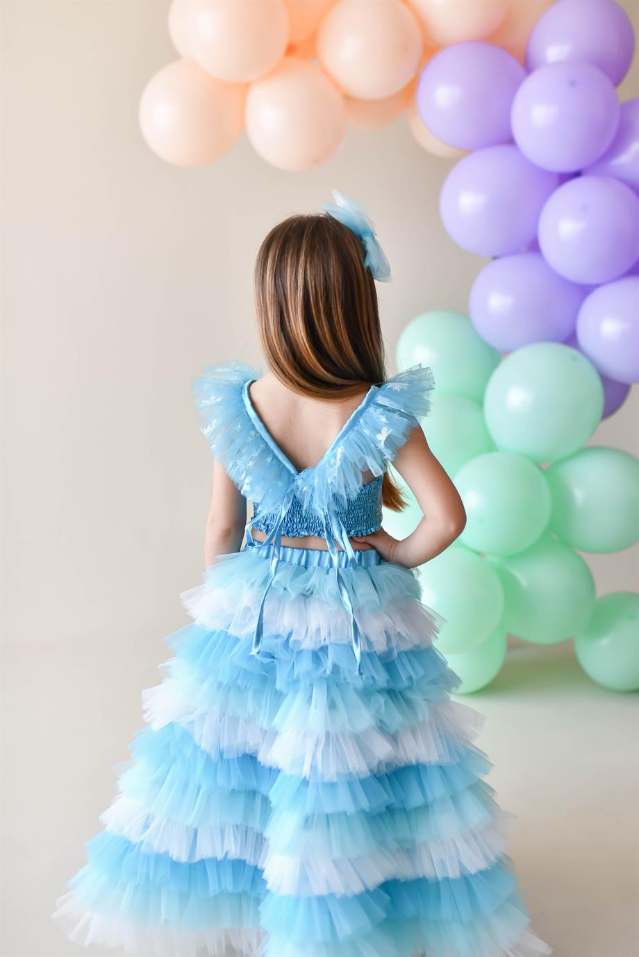 SNOWFLAKE LONG TUTU SKIRT (TEK ETEK)