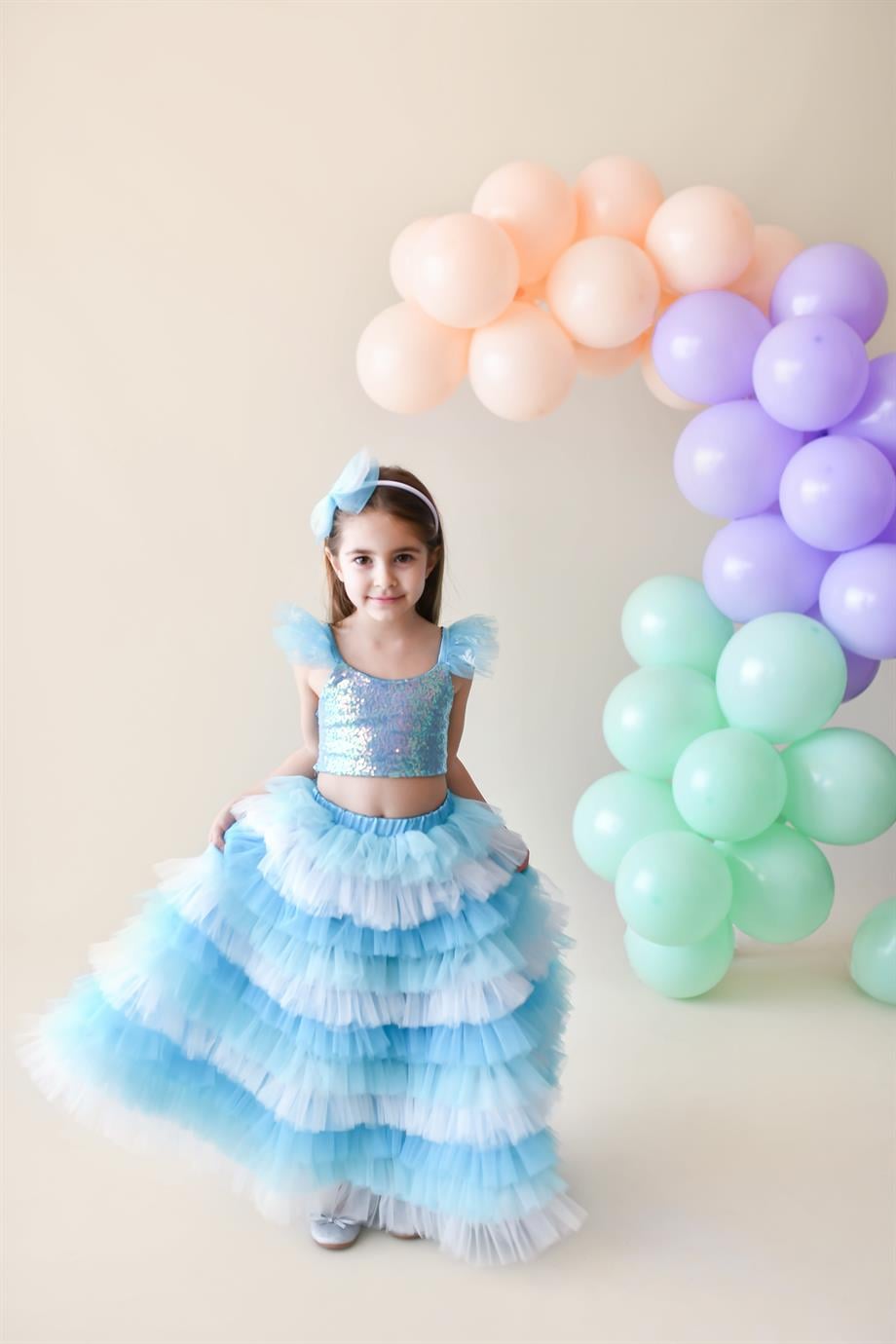 SNOWFLAKE LONG TUTU SKIRT (TEK ETEK)
