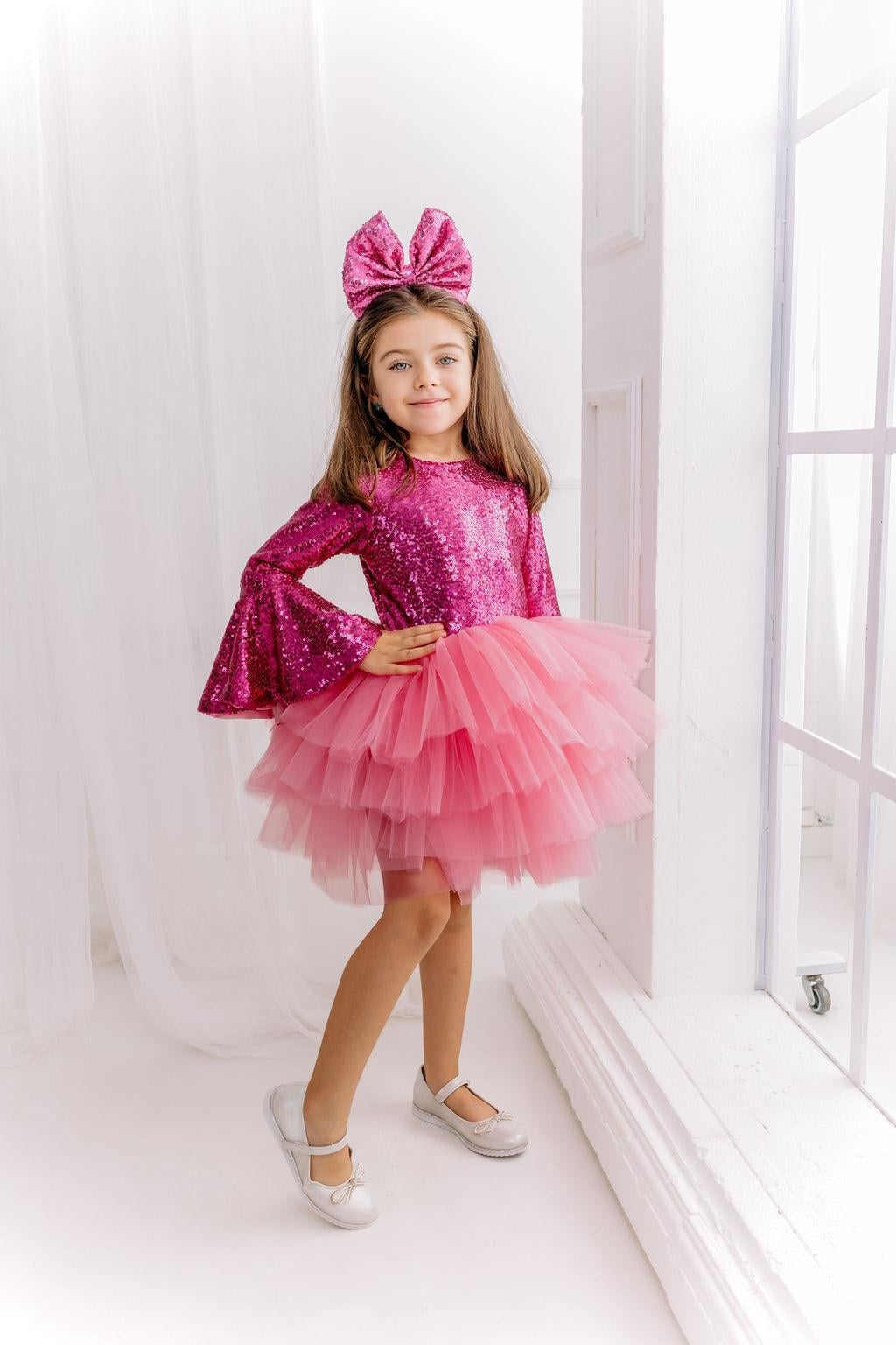 FUCHSIA SHINY TUTU DRESS
